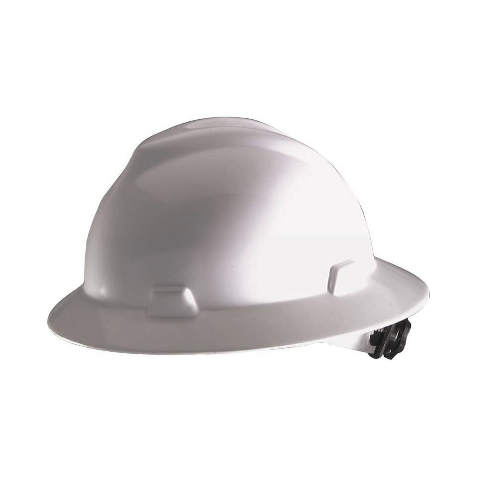 msa full brim vented hard hat