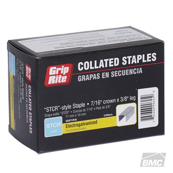 5000 pcs. Grip-Rite GR5010516C Collated Staples 
