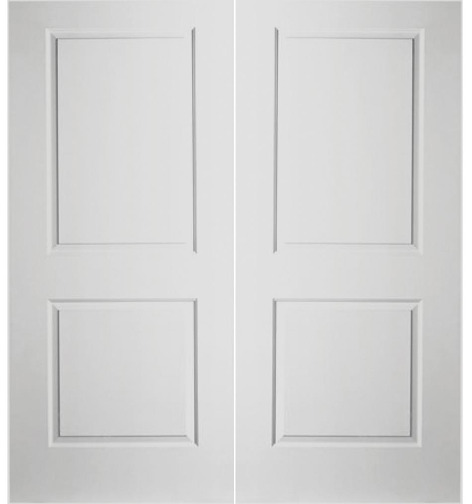 Prehung Interior Double Cambridge 2 Panel Door W Ball Catch