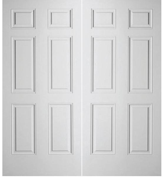 Prehung Interior Double Colonist 6 Panel Door W Ball Catch