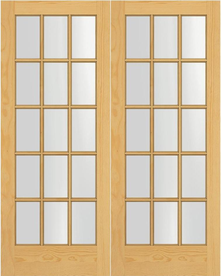 Prehung Interior Double French Door W Ball Catch 15 Lite