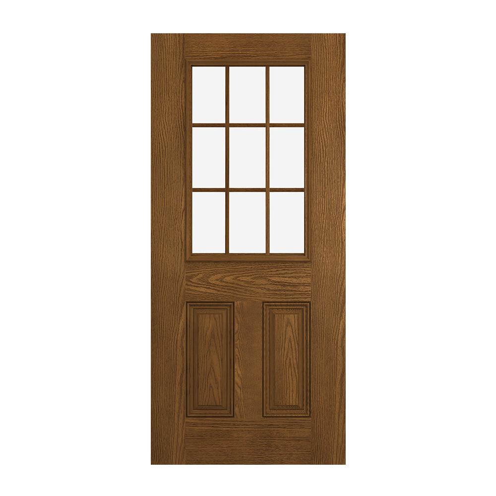 Prehung Exterior Design Pro 2 Panel 9 Lite Door