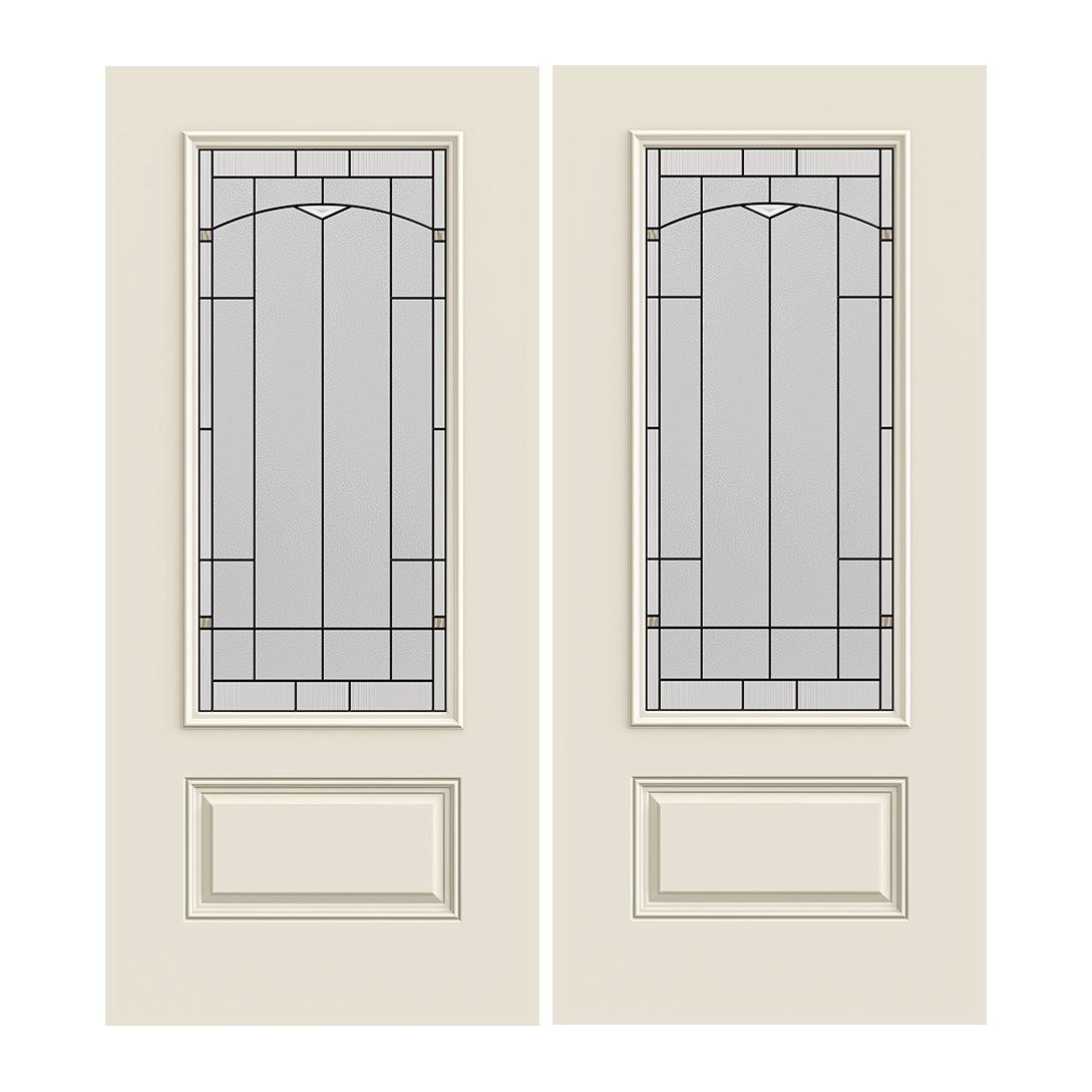 Prehung Exterior Smooth Pro Double Doors W 3 4 Lite Majestic