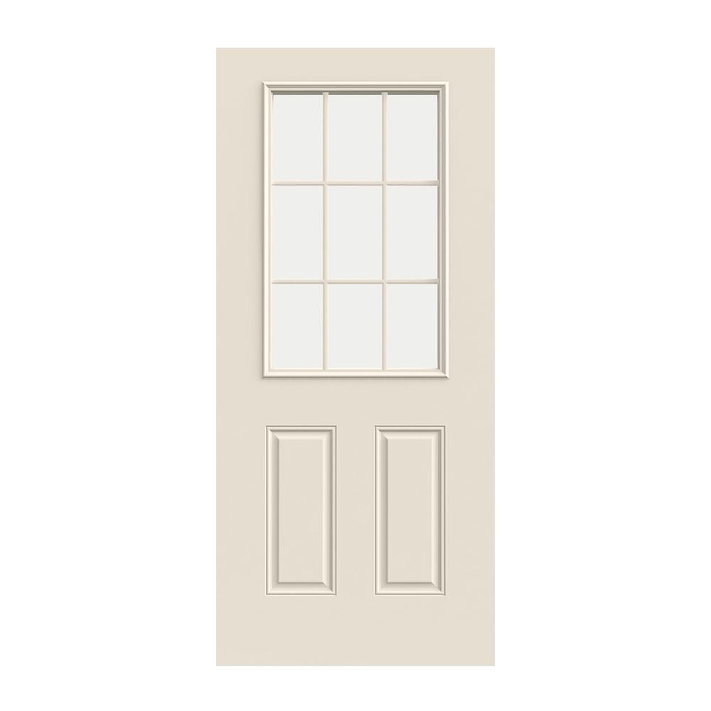 Prehung Exterior Steel 9 Lite Door W Low E Glass