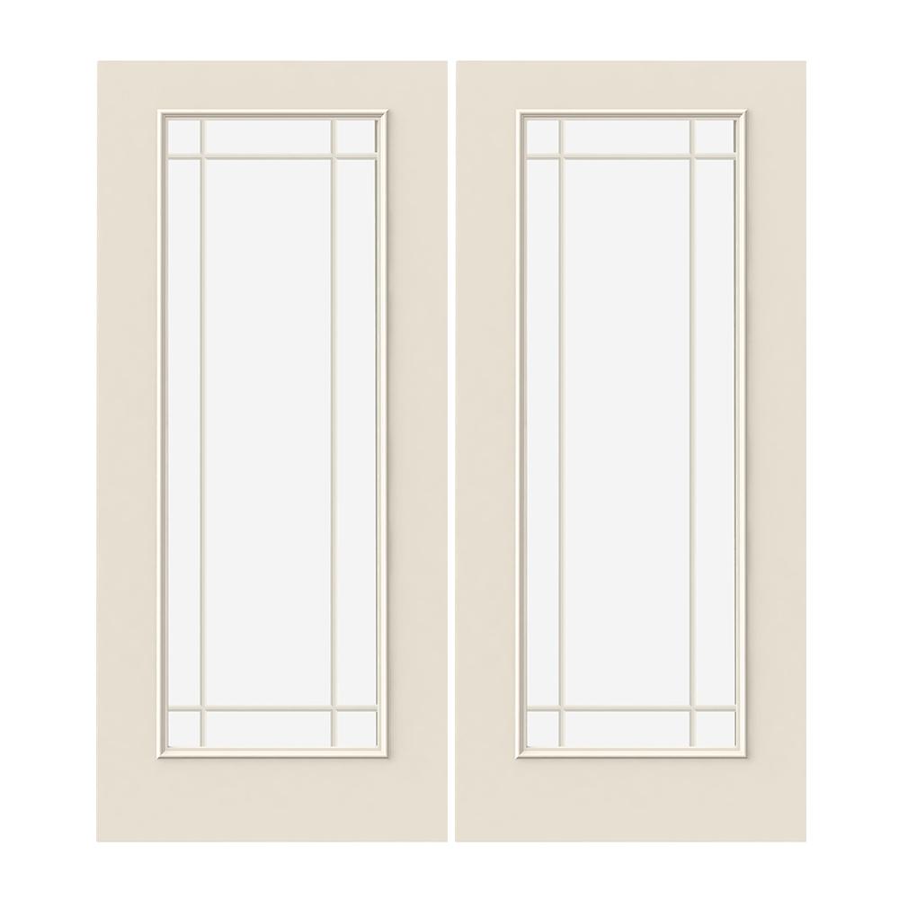 Prehung Exterior Steel 9 Lite Prairie Double Doors W Low E