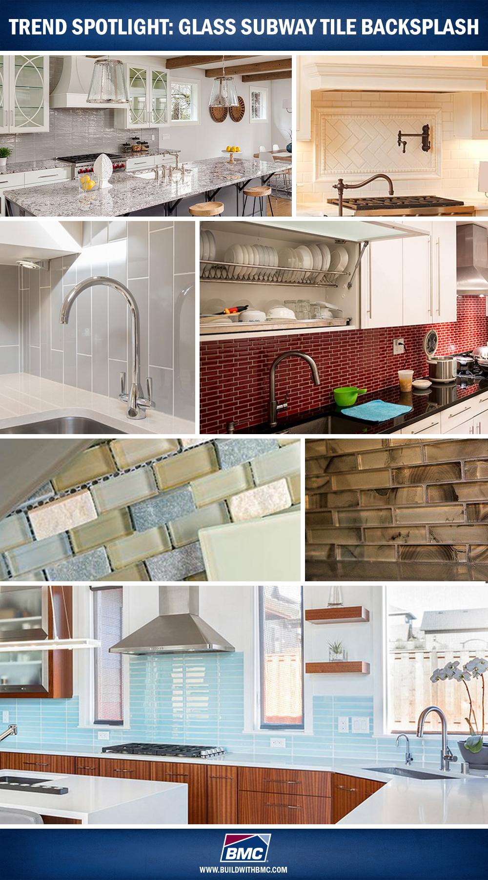 Trend Spotlight Glass Subway Tile Backsplash Build With Bmc