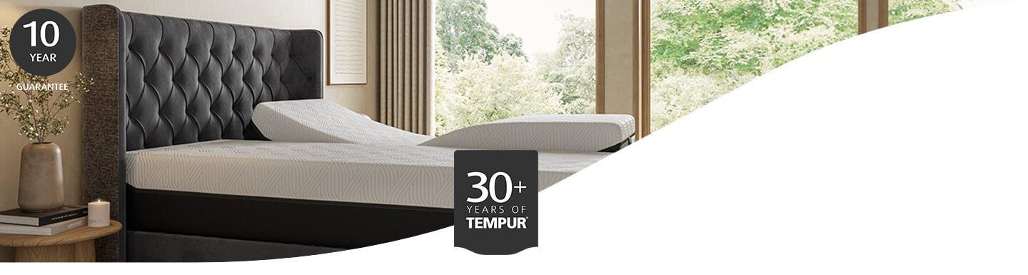 Tempur bed frame base upholstered