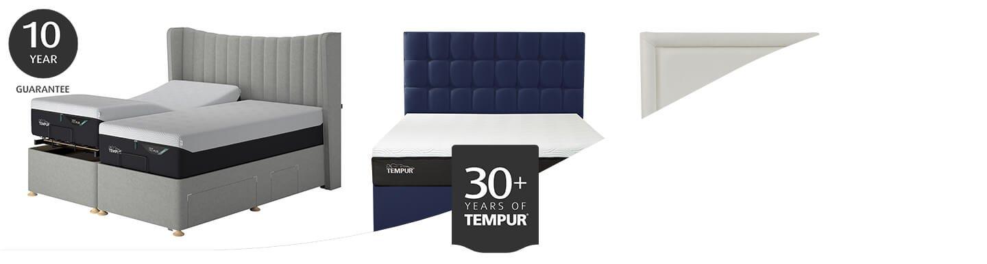 Tempur bed frame base upholstered