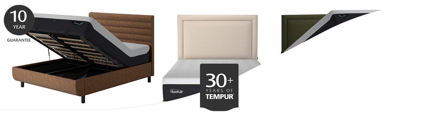 Tempur bed frame base upholstered