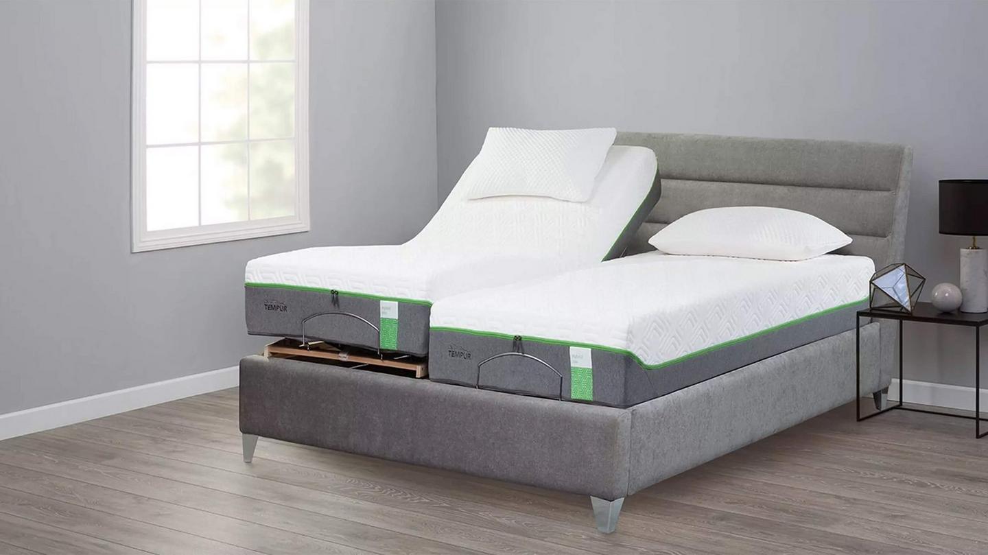 Tempur bed frame base upholstered