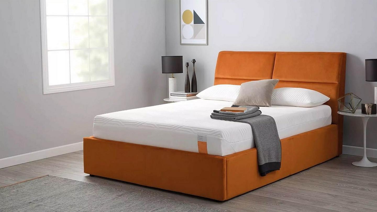 Tempur bed frame base upholstered