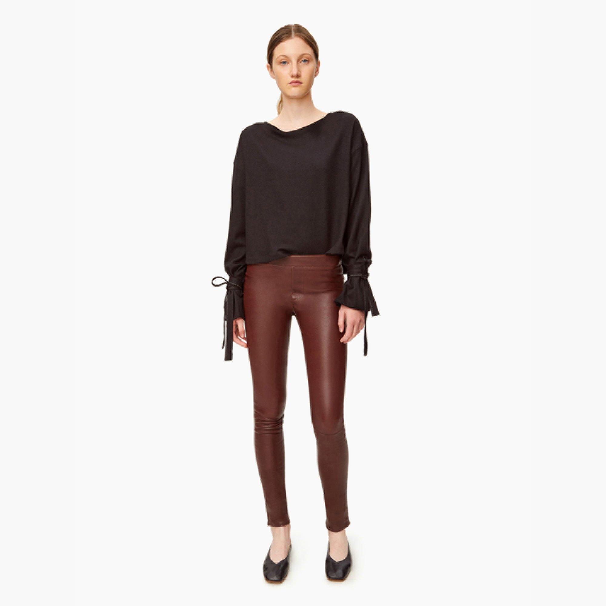 helmut lang stretch leather leggings