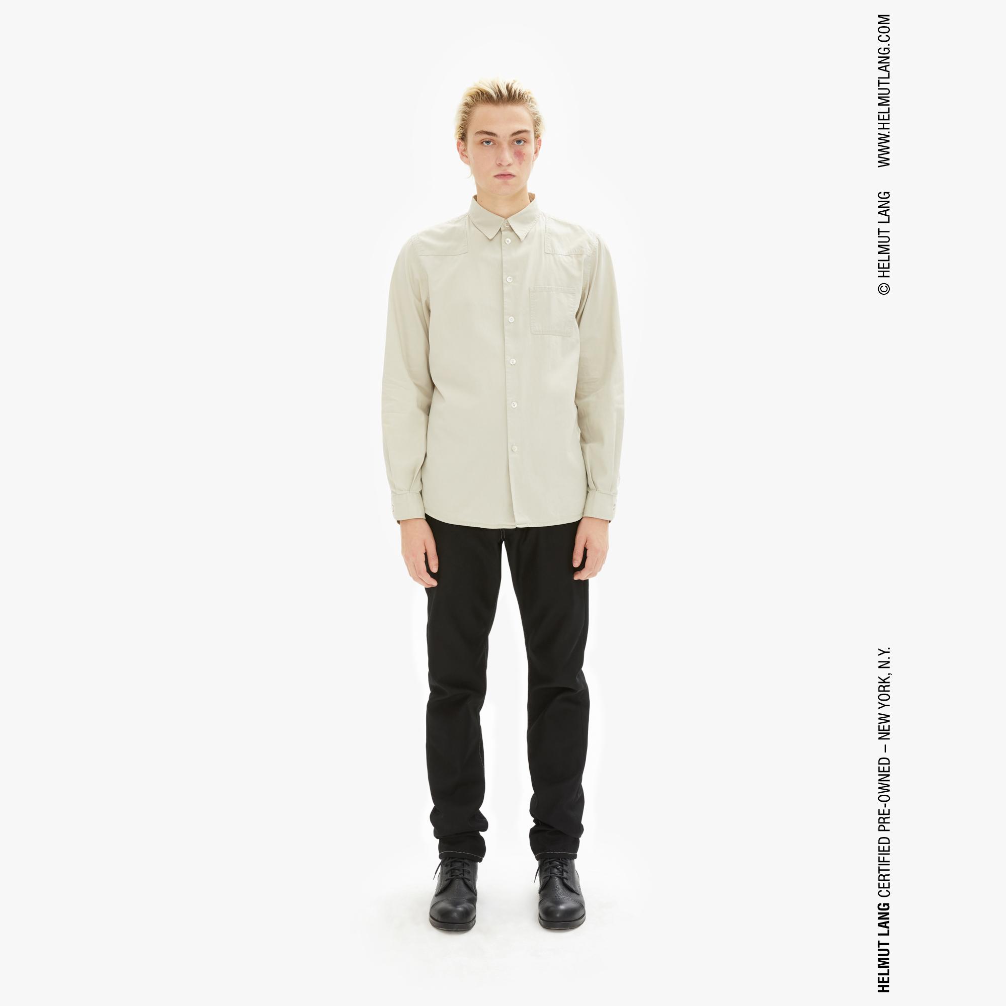 Helmut Lang Tan Workwear Shirt With Patches Www Helmutlang Com