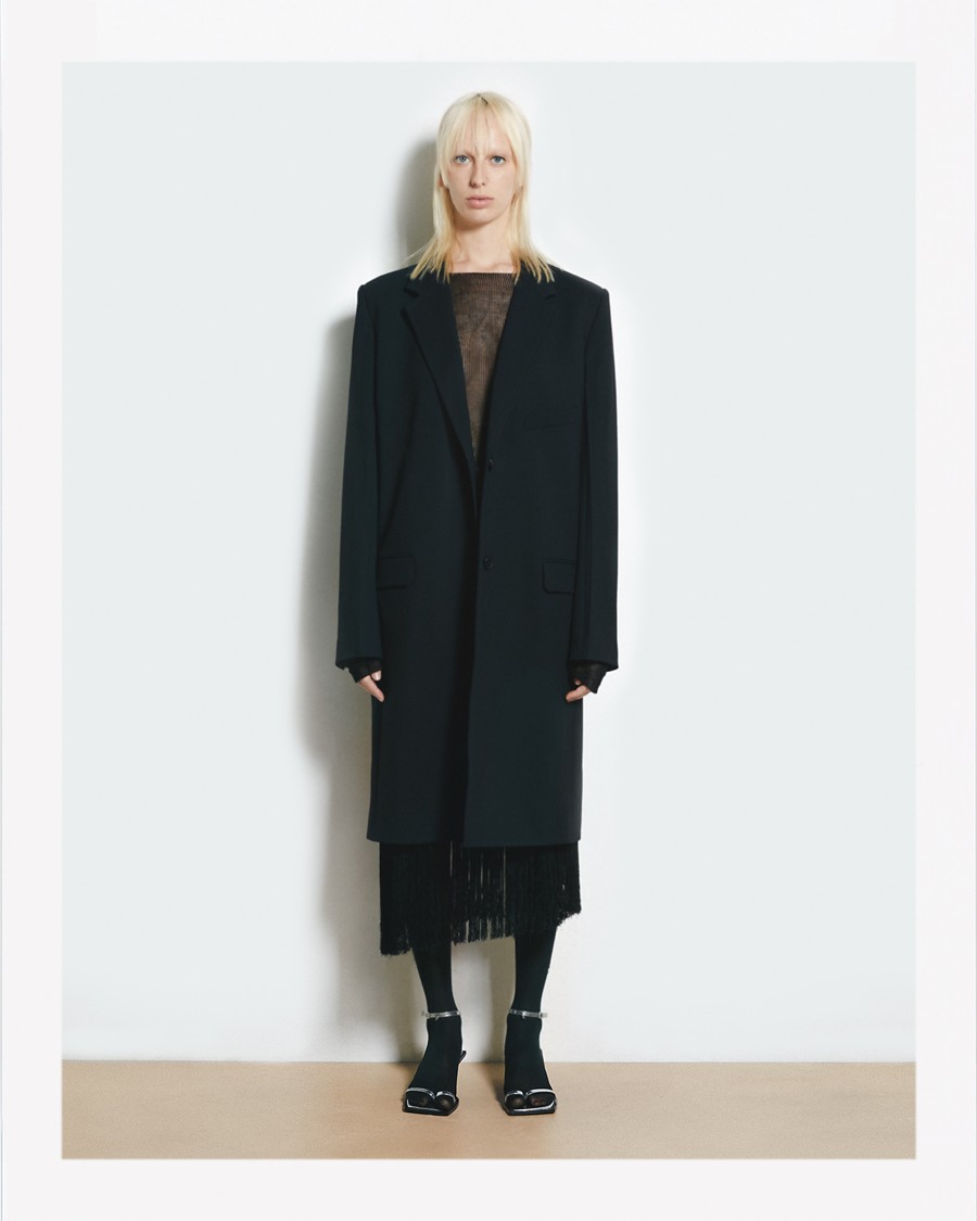 Helmut Lang Textured Suiting Crombie | Official site