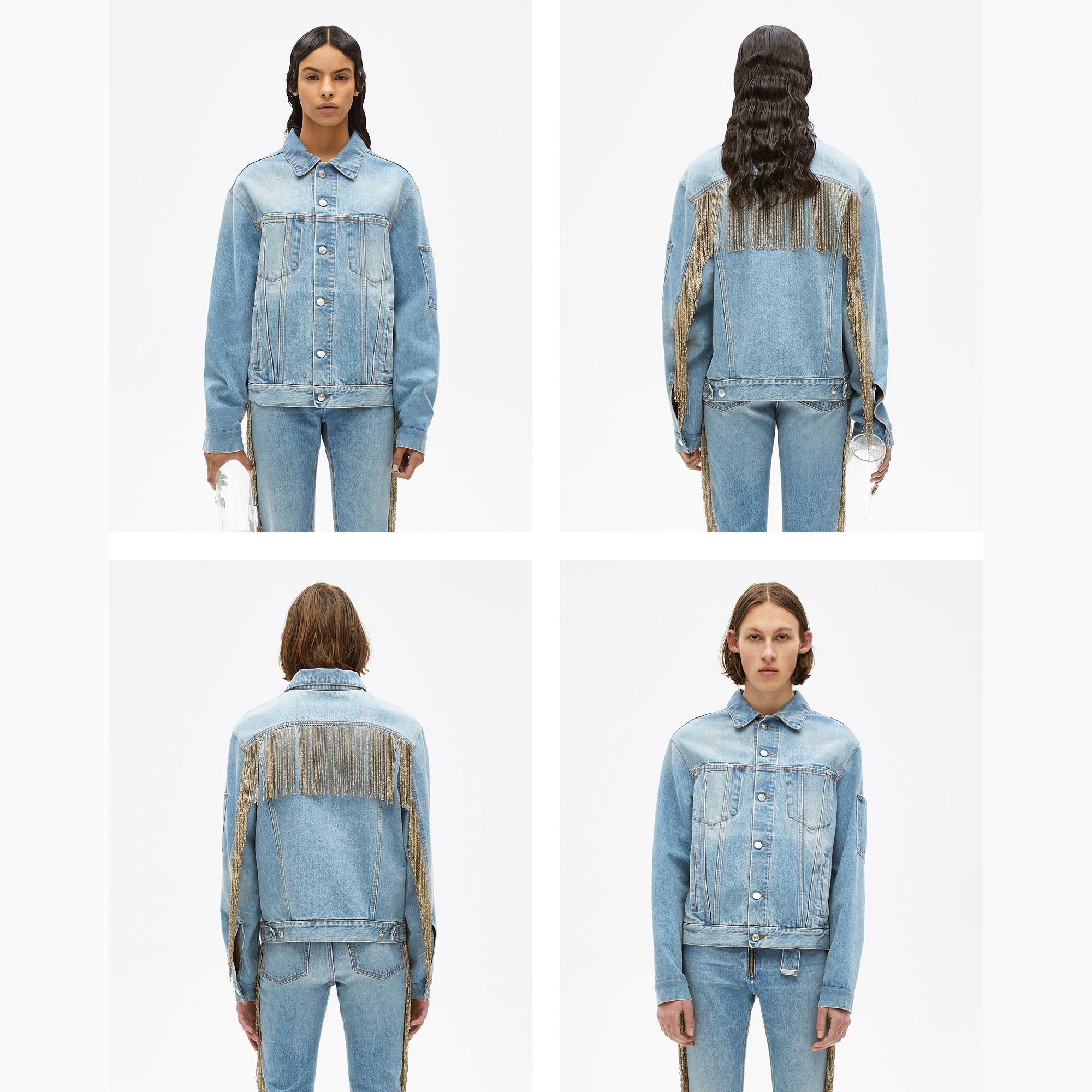 helmut lang fringe jeans