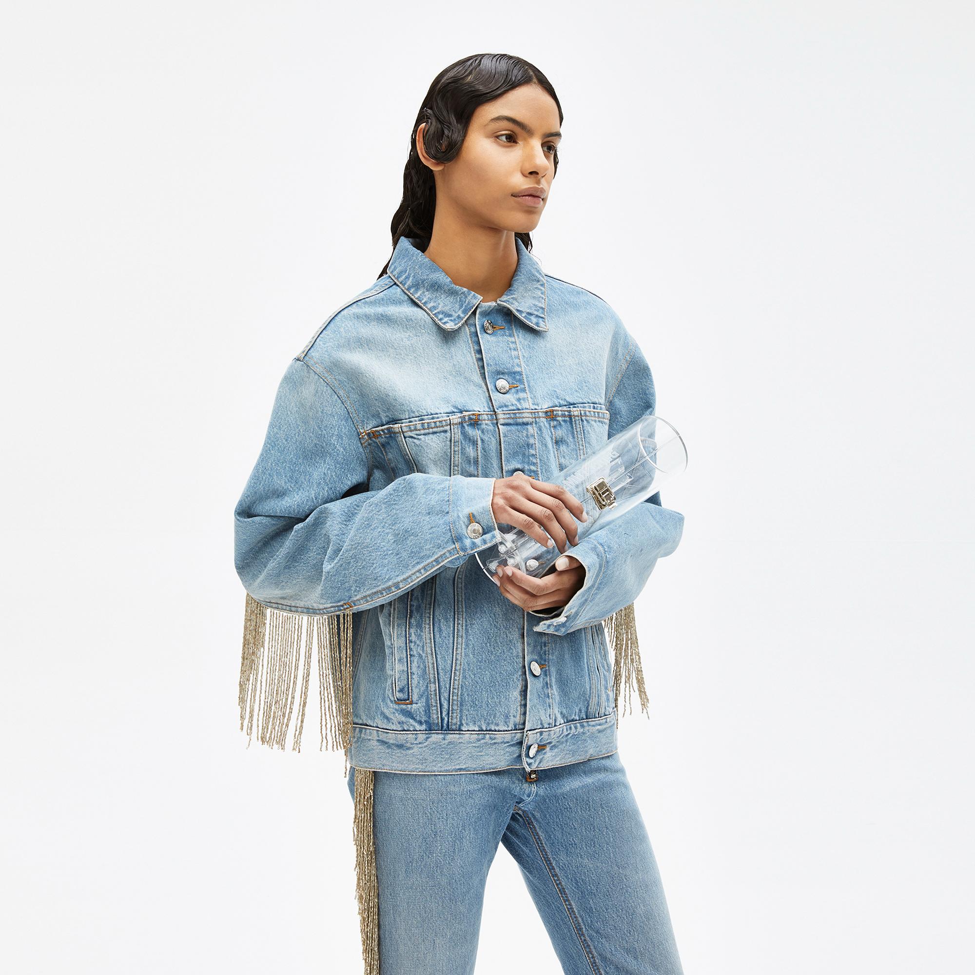 Helmut Lang Fringed Jean Jacket Official site