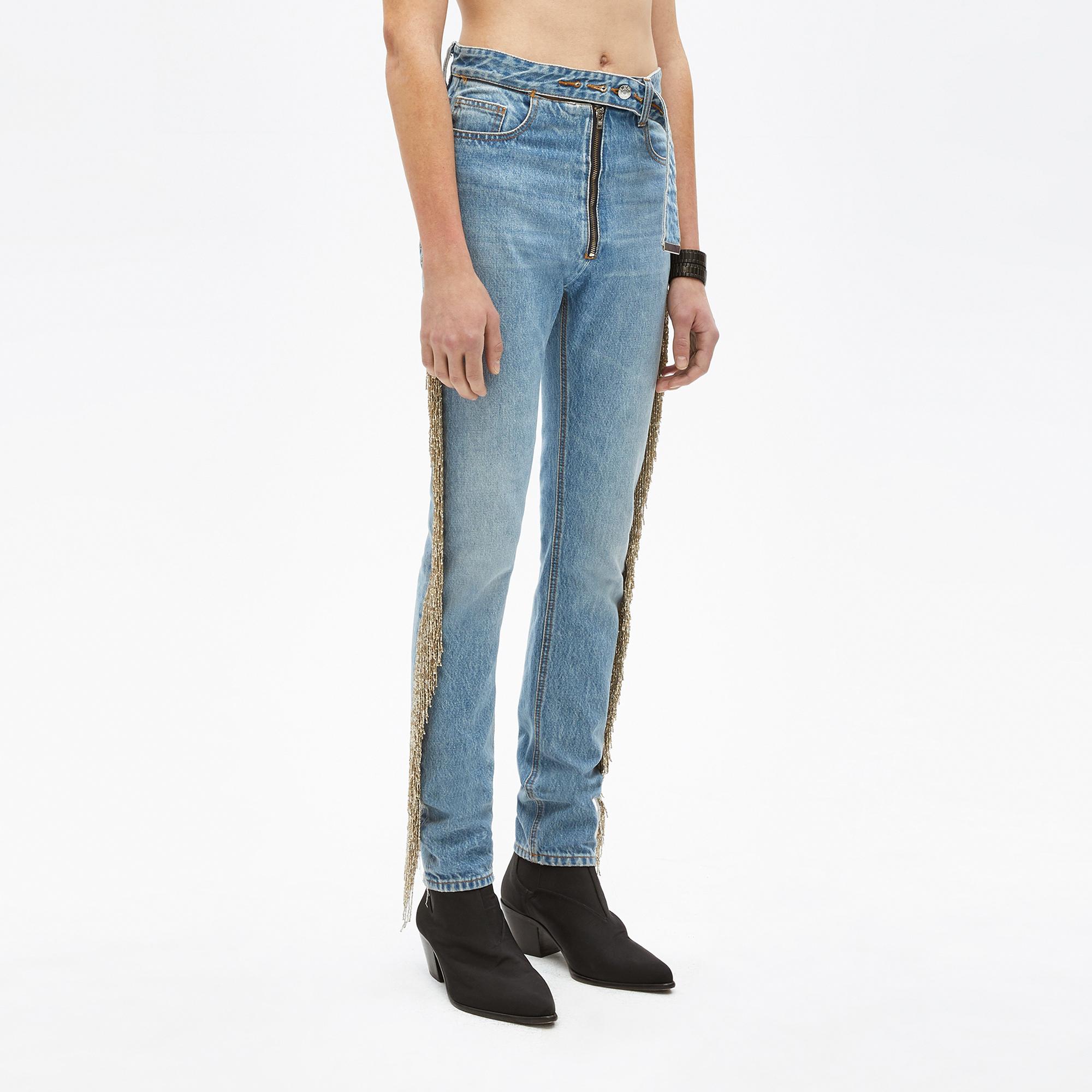 helmut lang fringe jeans