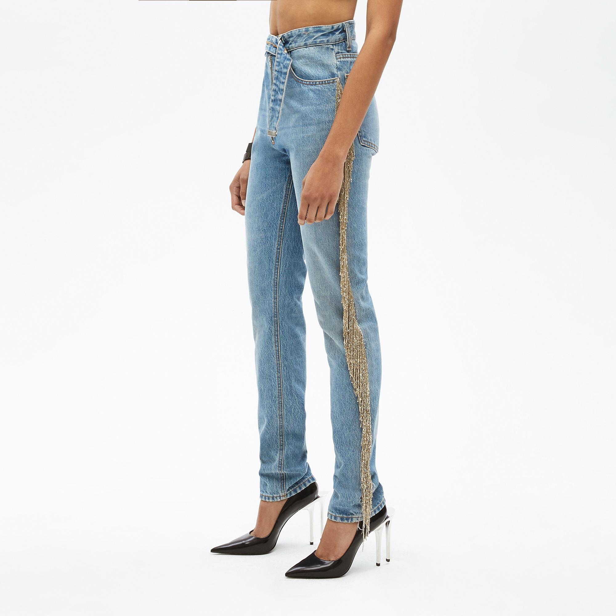 helmut lang fringe jeans