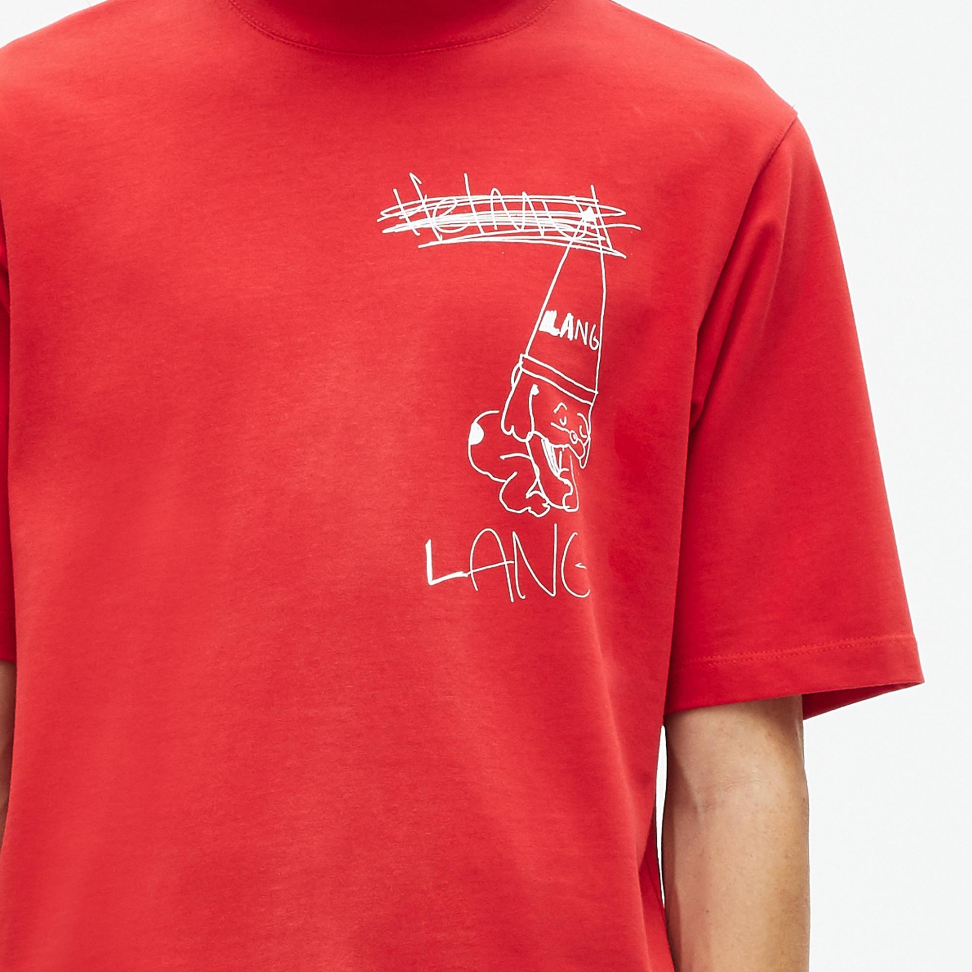 red helmut lang t shirt