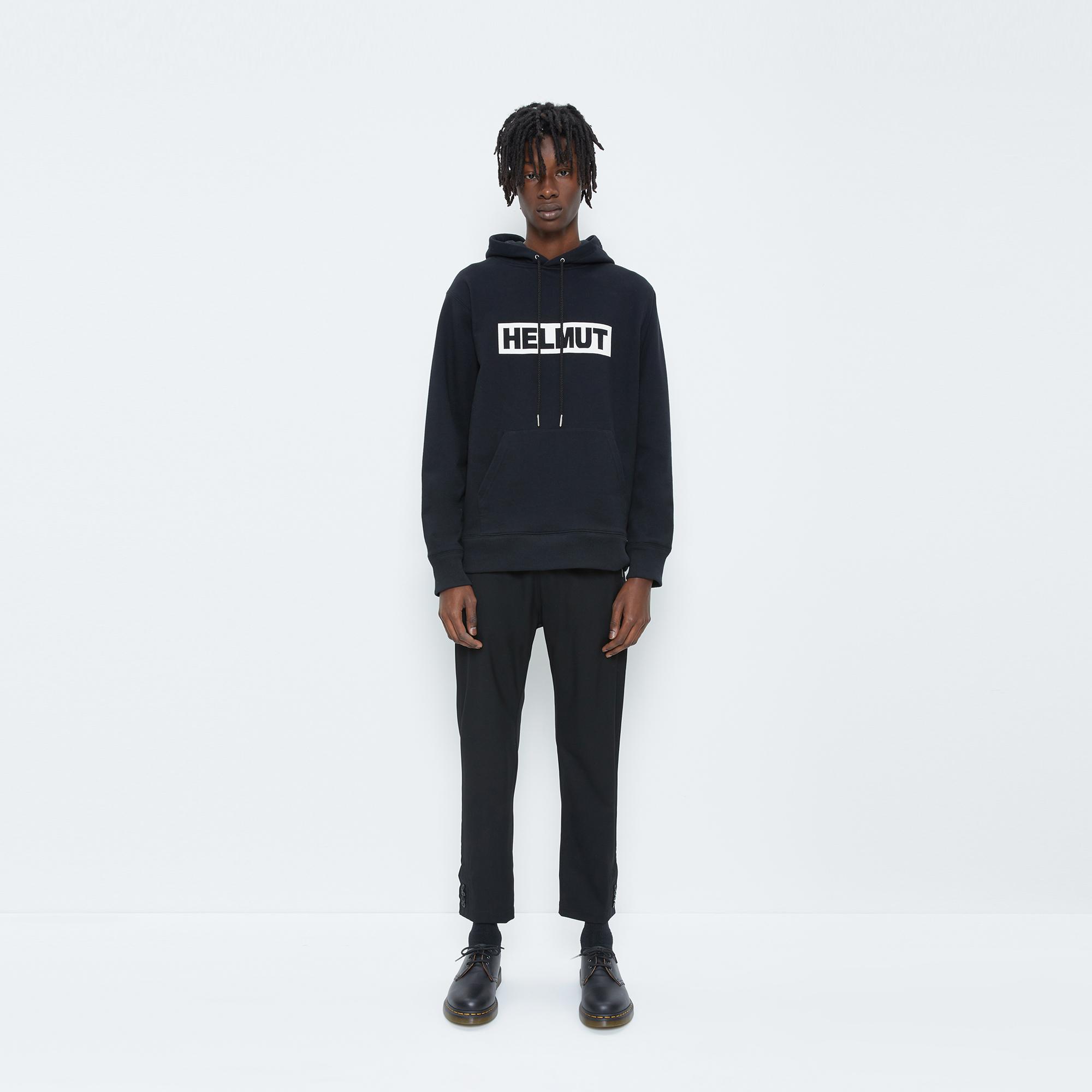 helmut lang logo hoodie