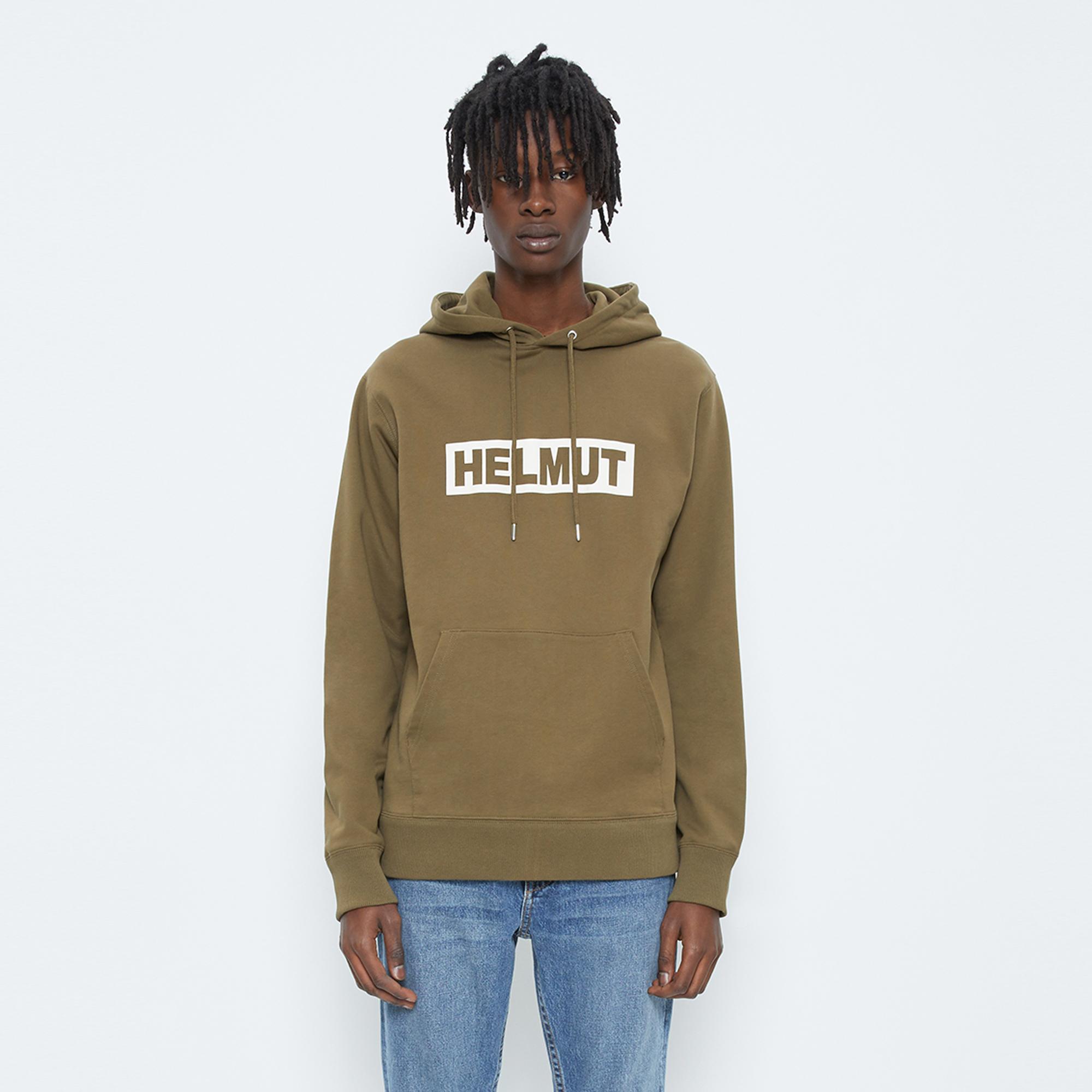 helmut lang logo hoodie