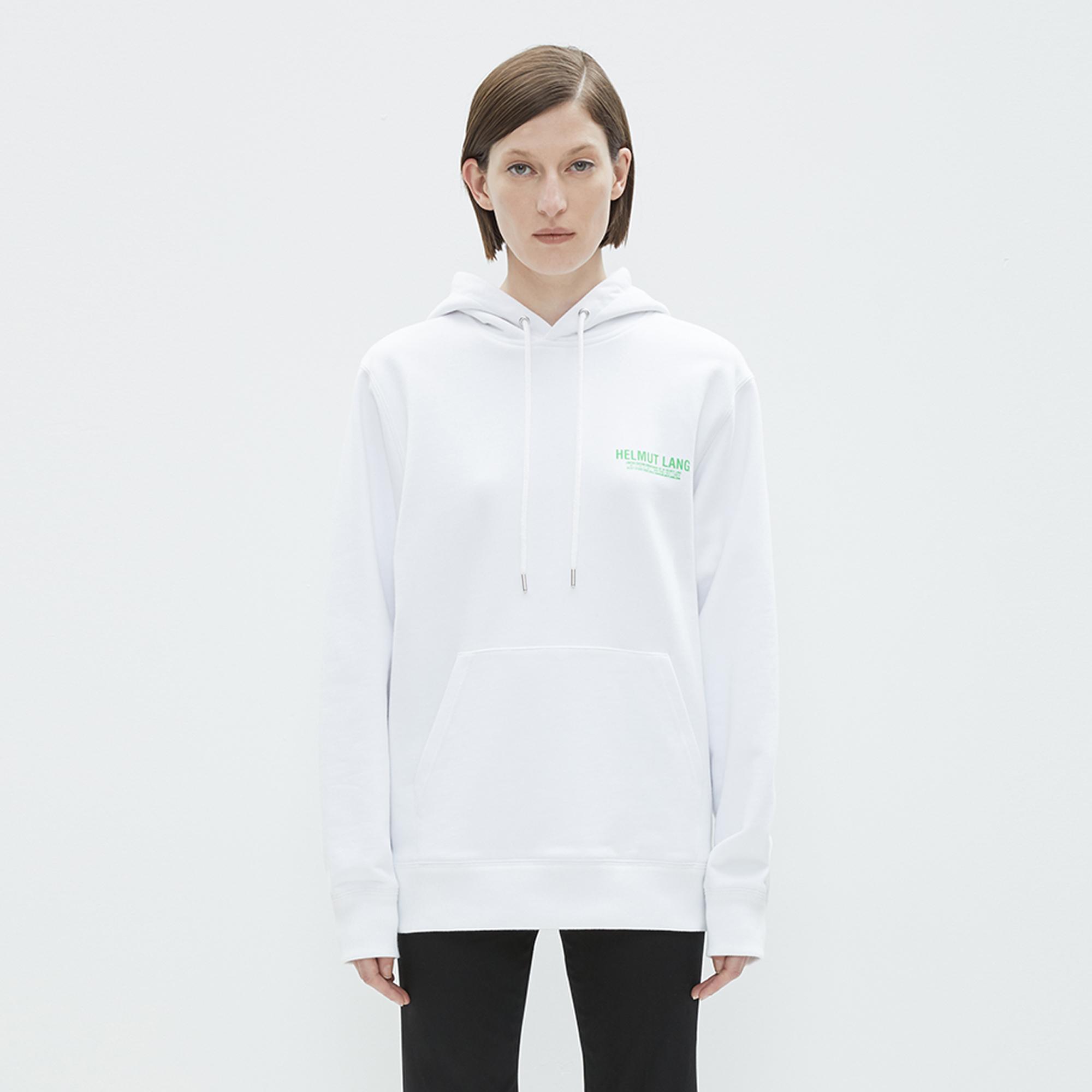 white helmut lang hoodie