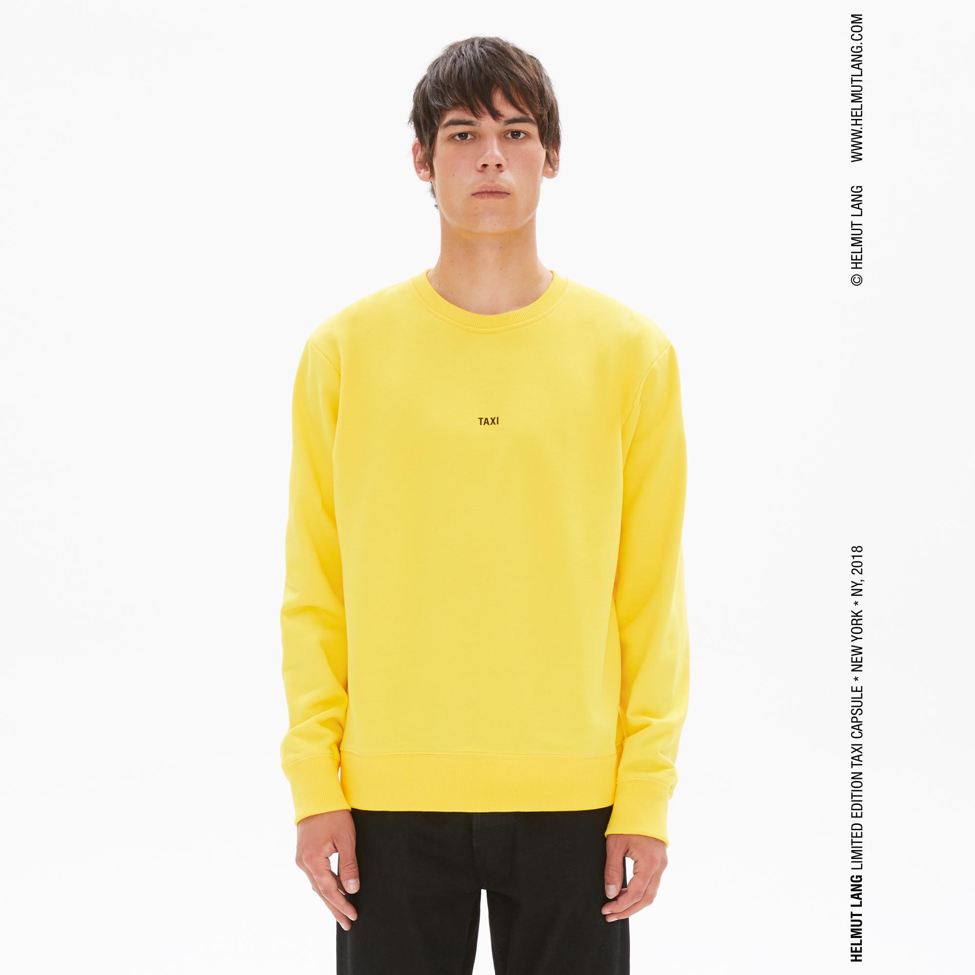 Helmut Lang Men S Taxi Crewneck New York Yellow Www Helmutlang Com