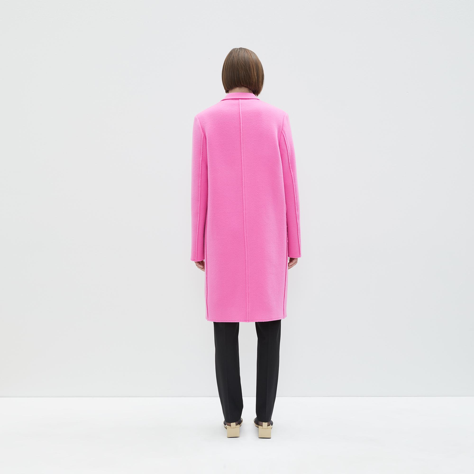 Helmut Lang Gum(Bright Pink) Double Face Wool Blazer Coat | WWW ...