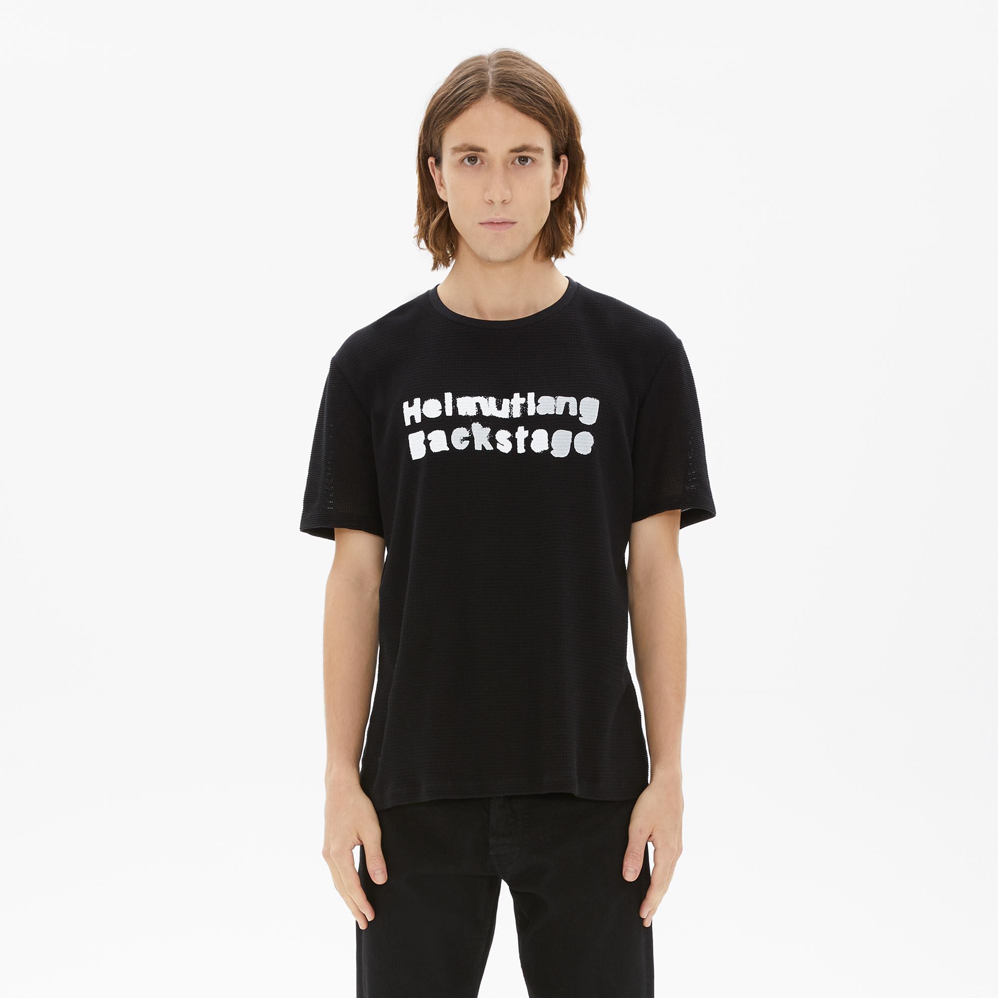 Helmut Lang Re-Edition Men's Black Backstage Print Thermal T-shirt ...