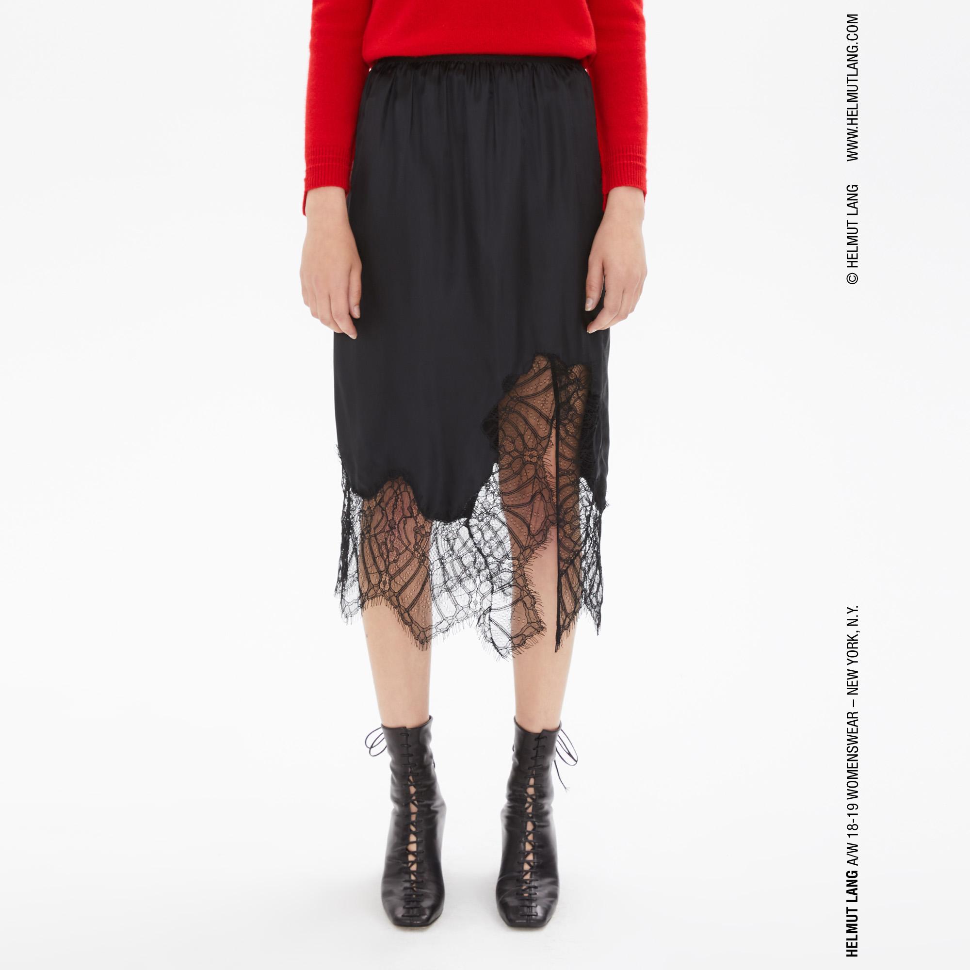 helmut lang lace slip dress