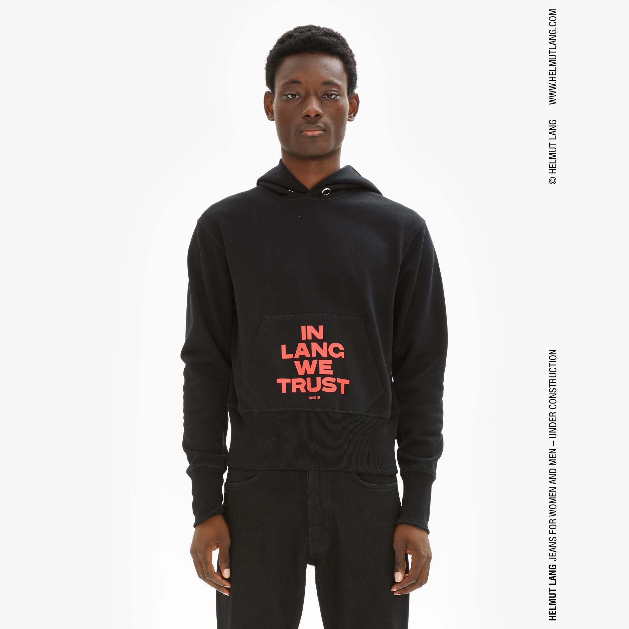helmut lang in lang we trust hoodie
