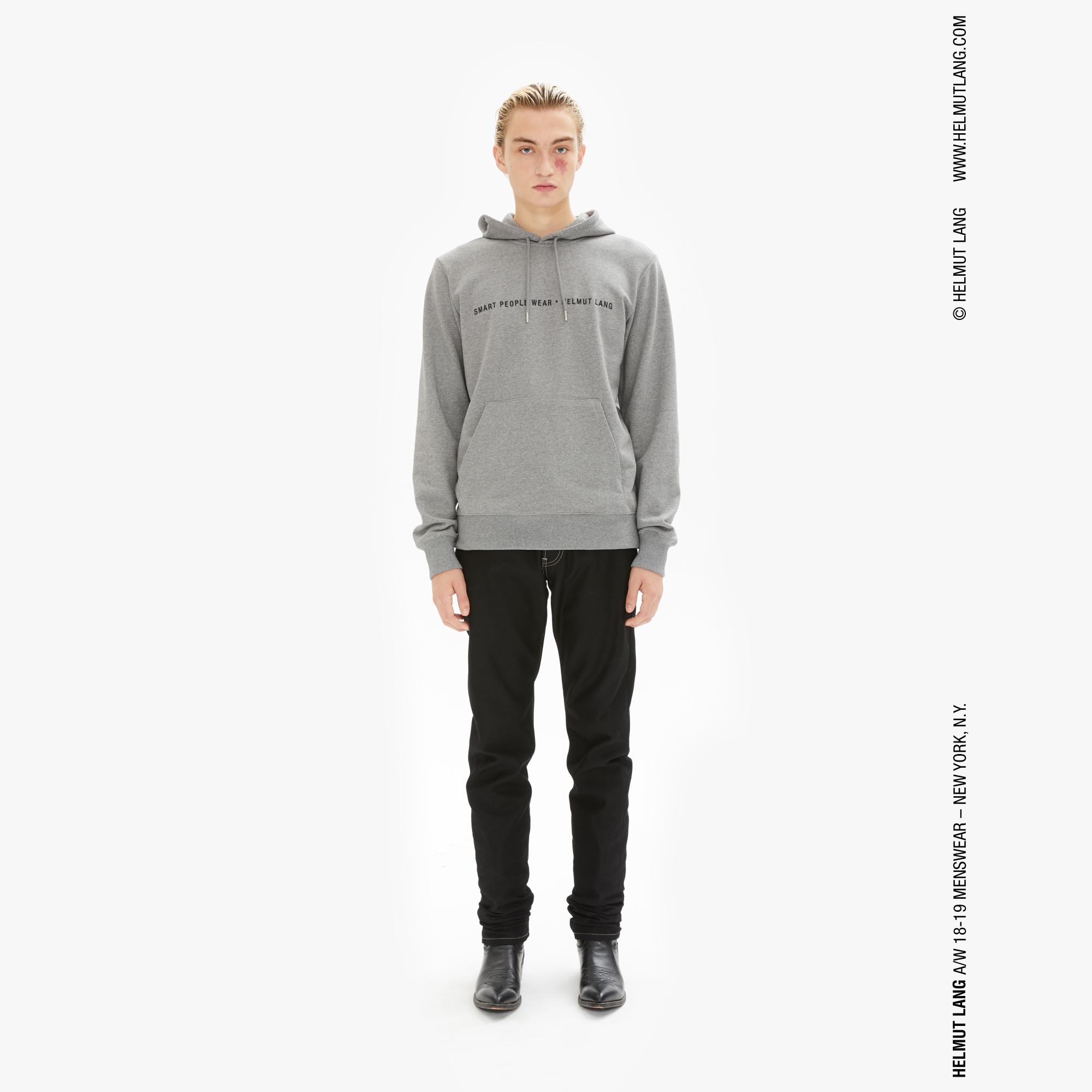 smart people wear helmut lang hoodie