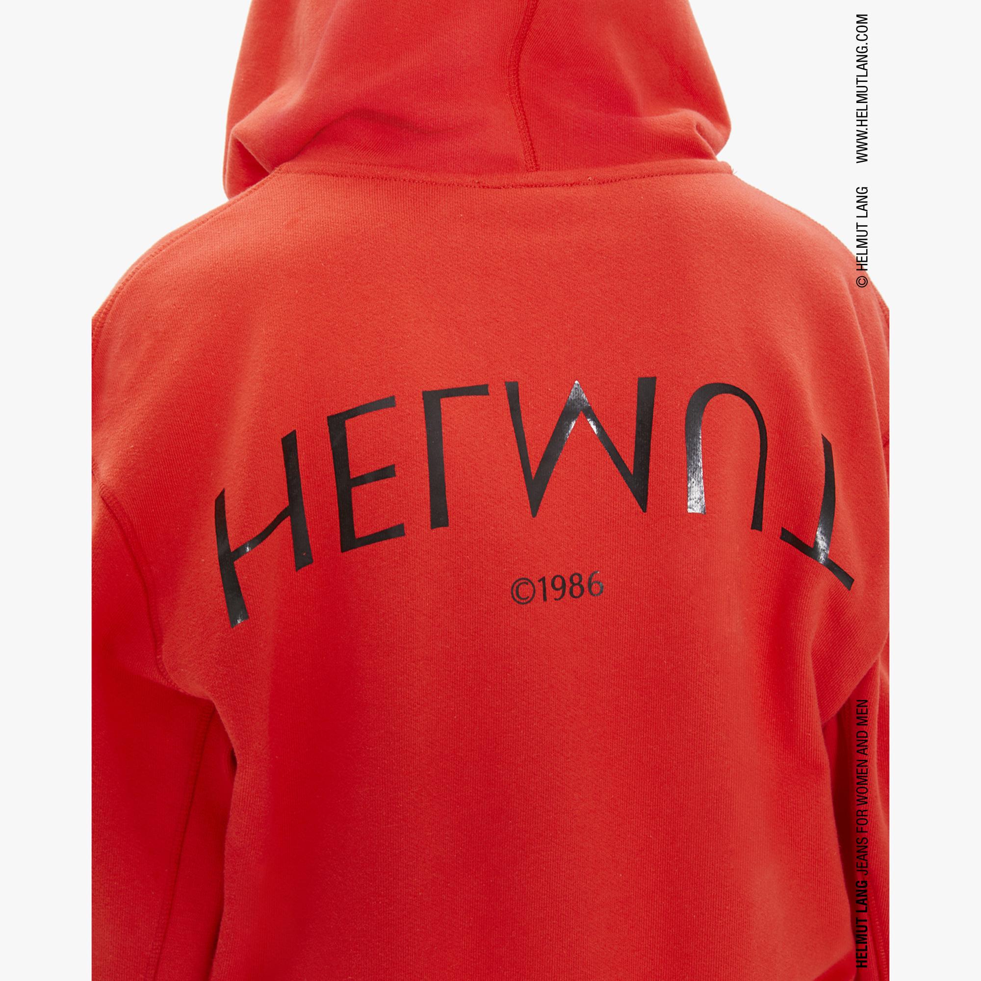 helmut lang logo hack hoodie