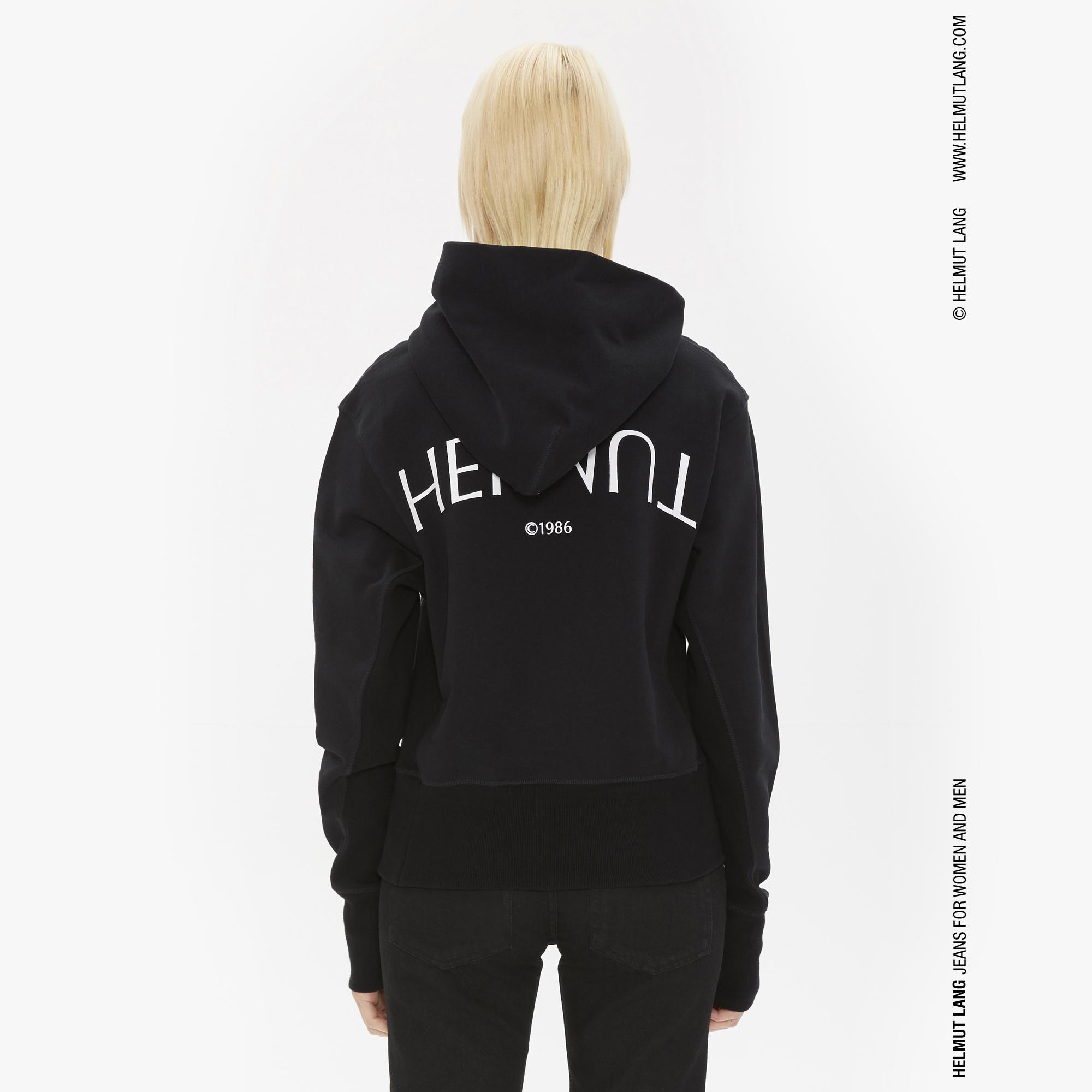 helmut lang logo hoodie