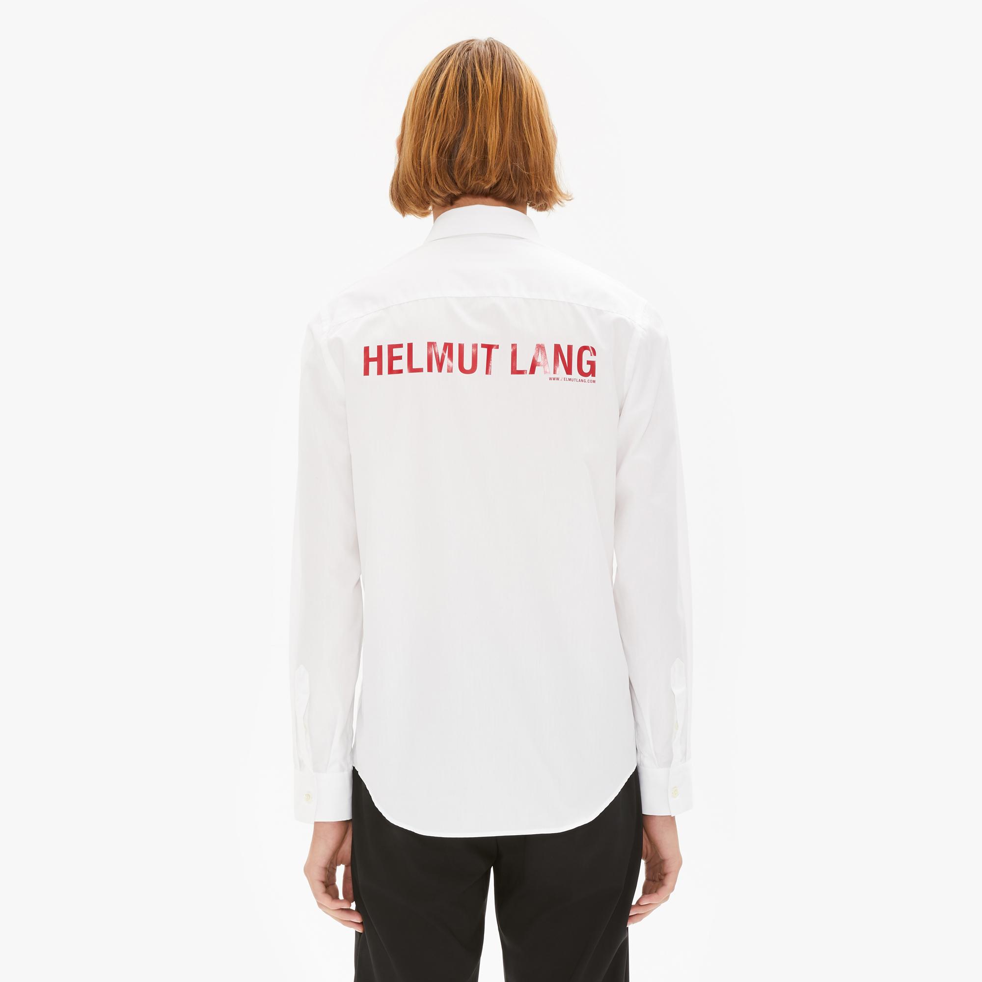 helmut lang white shirt dress