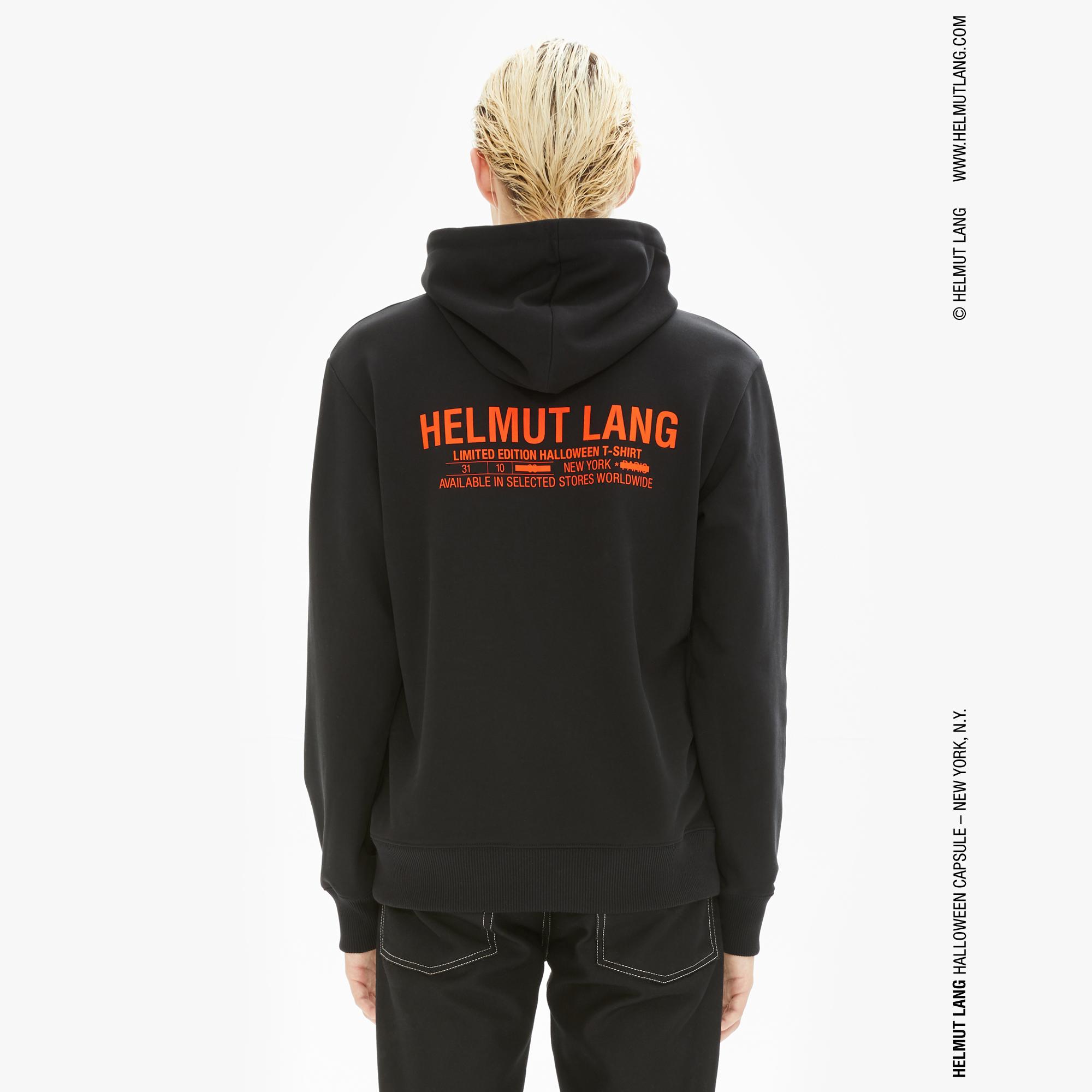 orange helmut lang hoodie