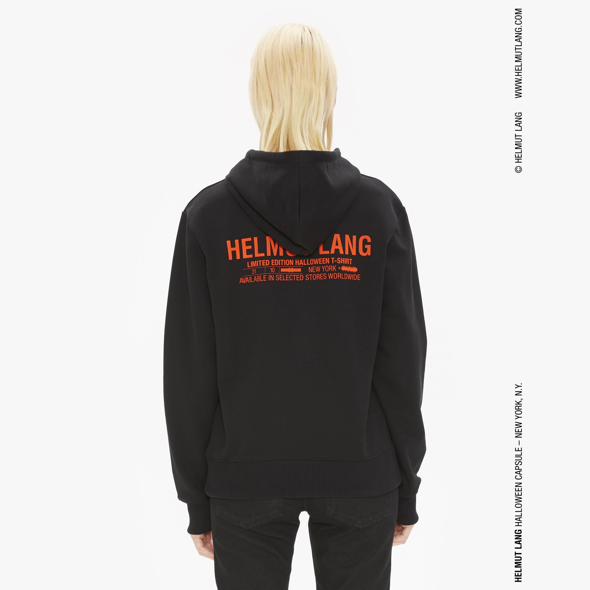 helmut lang orange hoodie