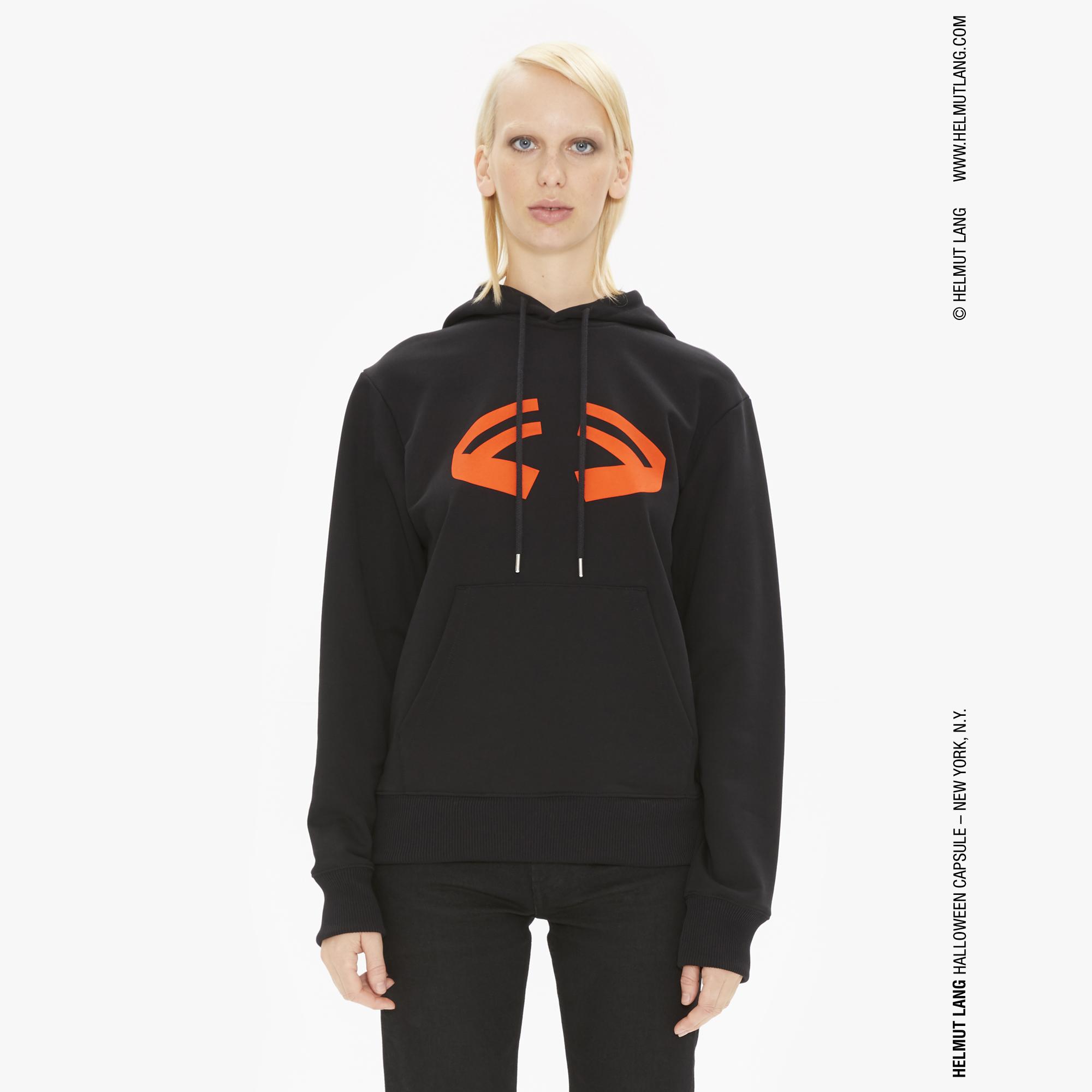 orange helmut lang hoodie