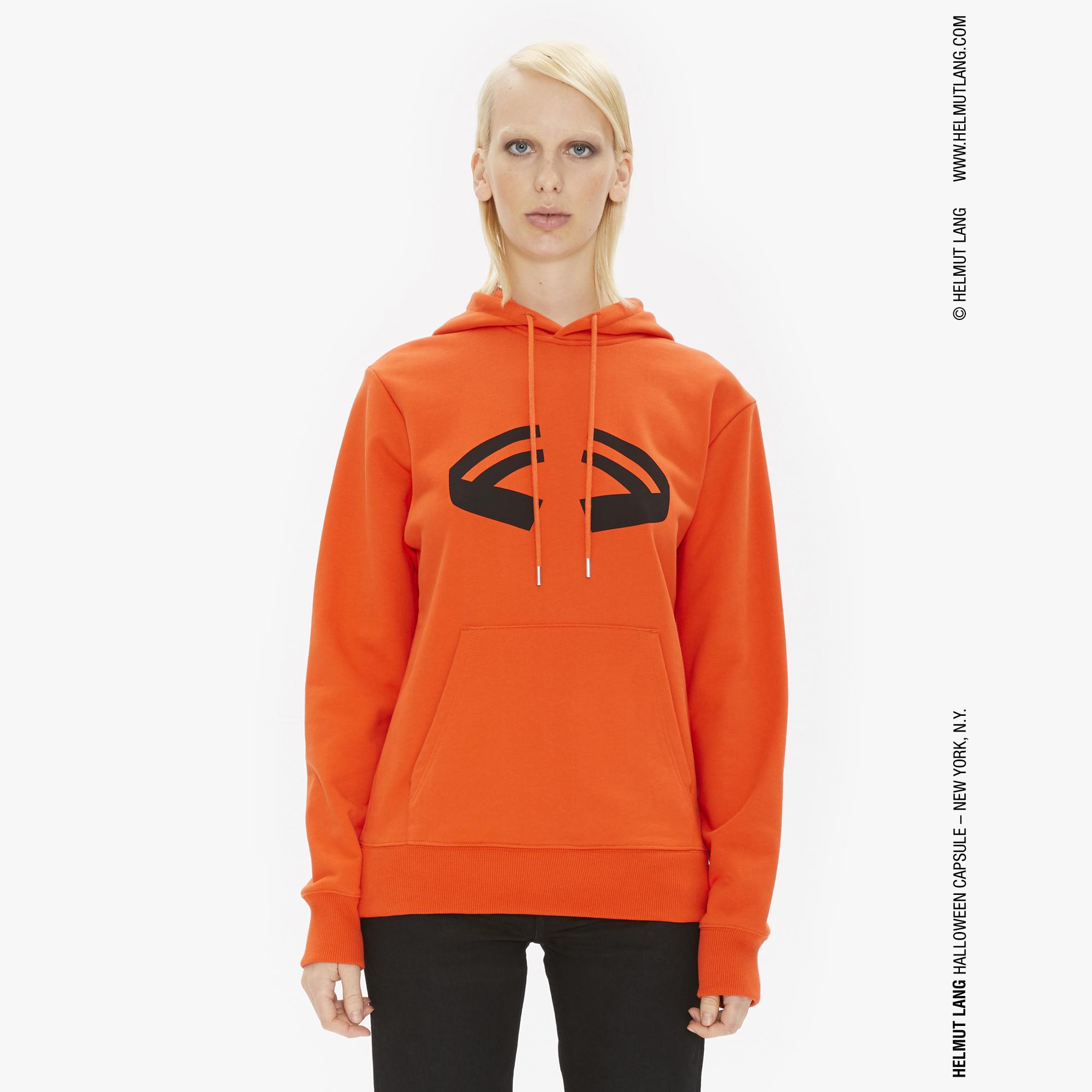 helmut lang orange hoodie