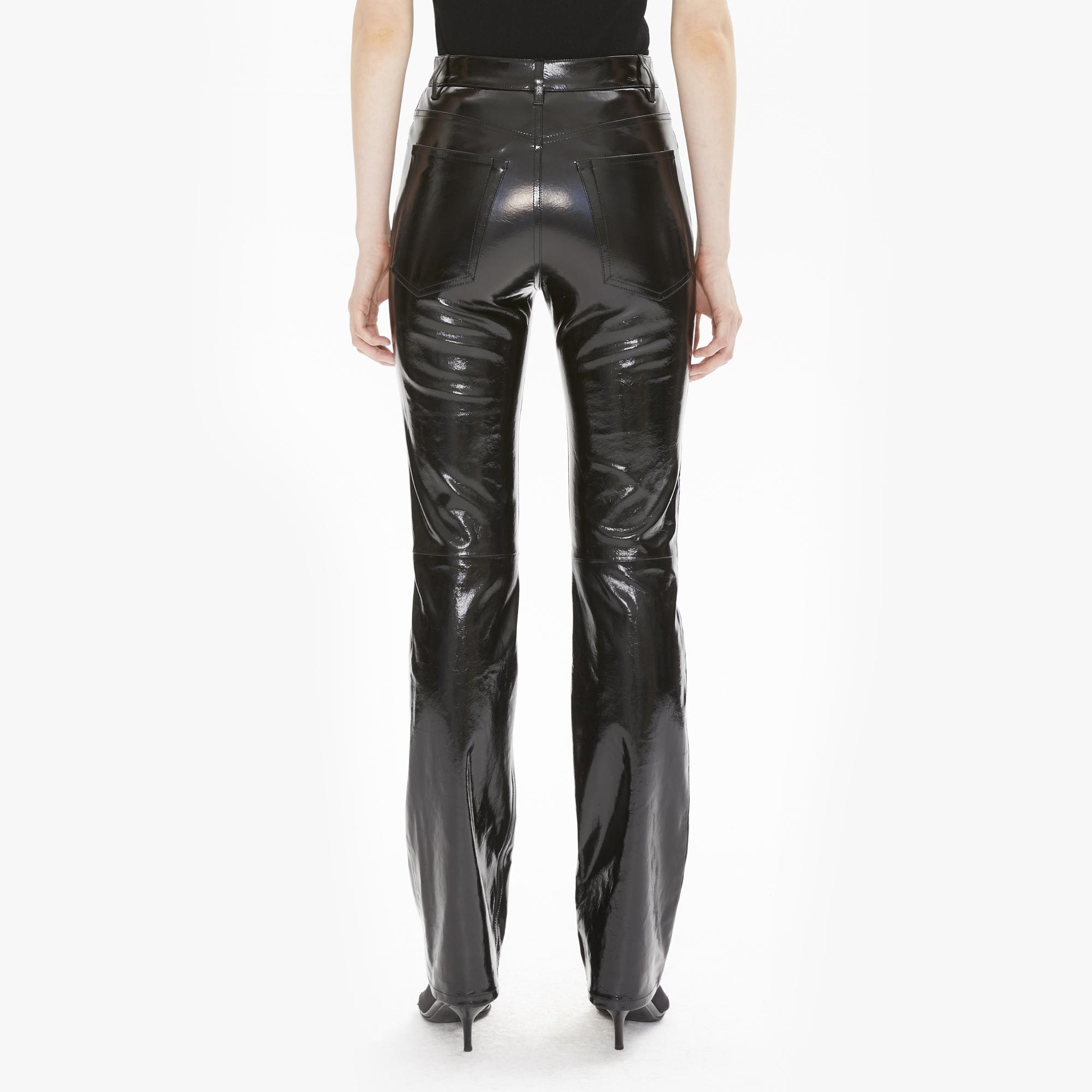 Helmut Lang Black Patent Leather Five Pocket Pant