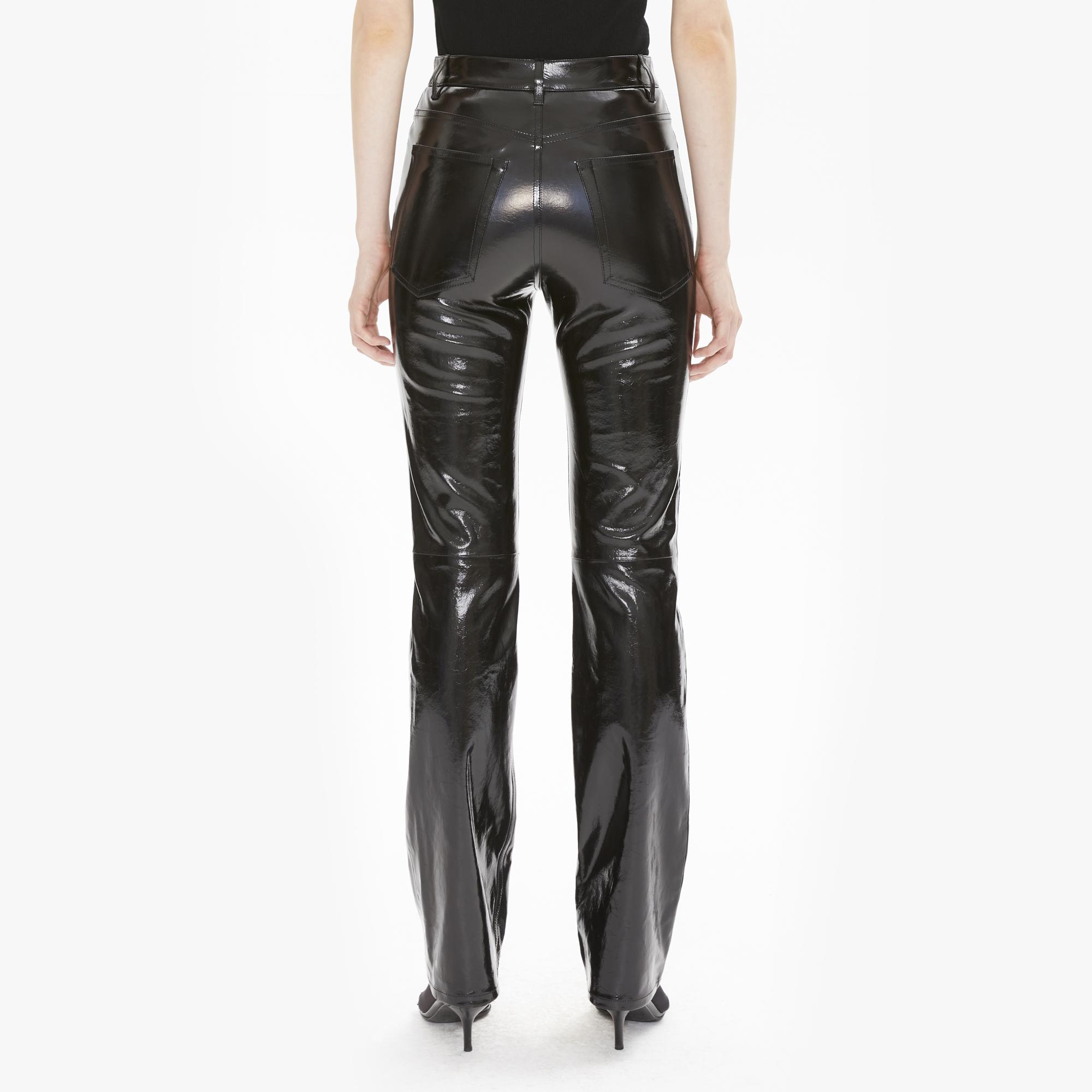 Helmut Lang Black Patent Leather Five Pocket Pant | WWW.HELMUTLANG.COM