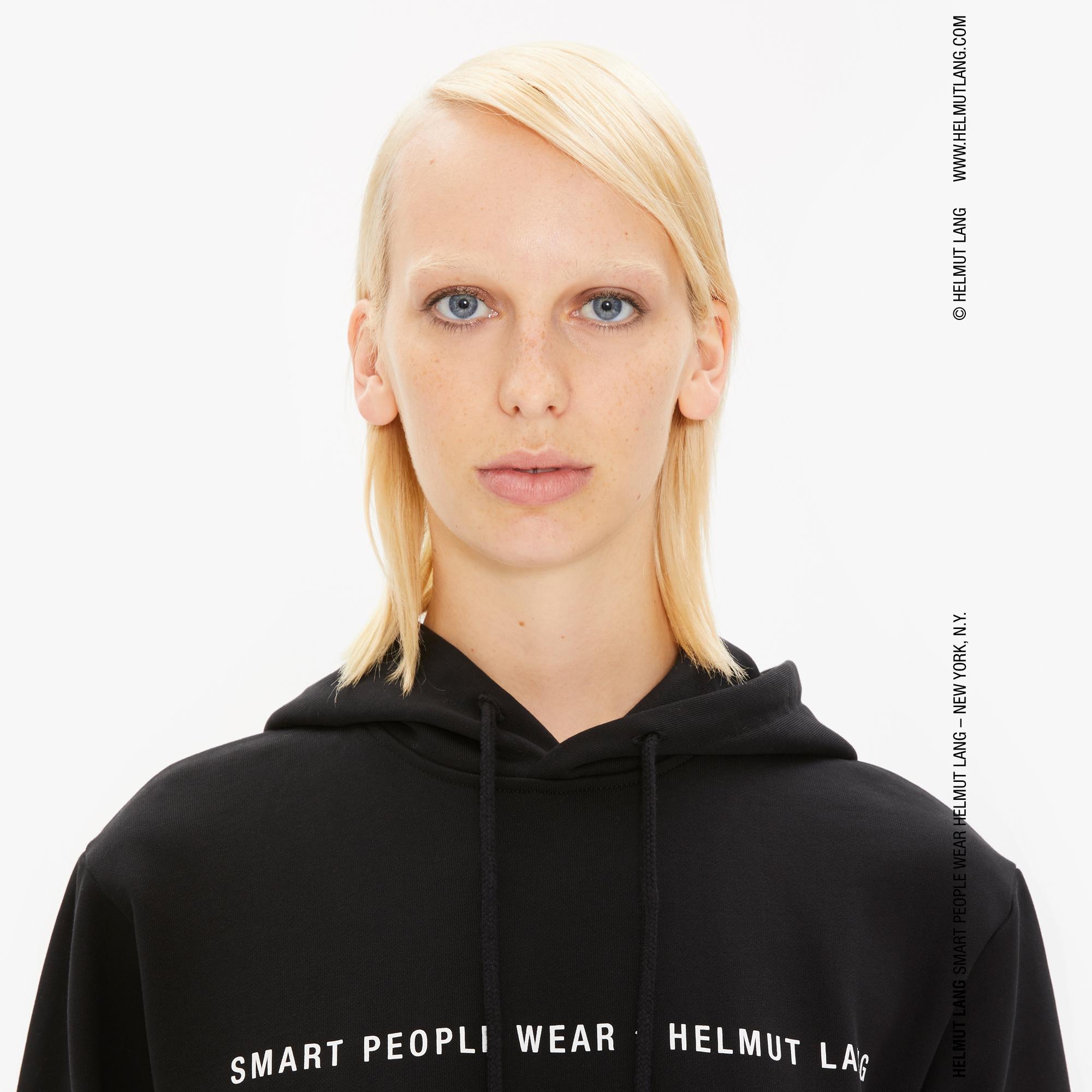smart people wear helmut lang hoodie