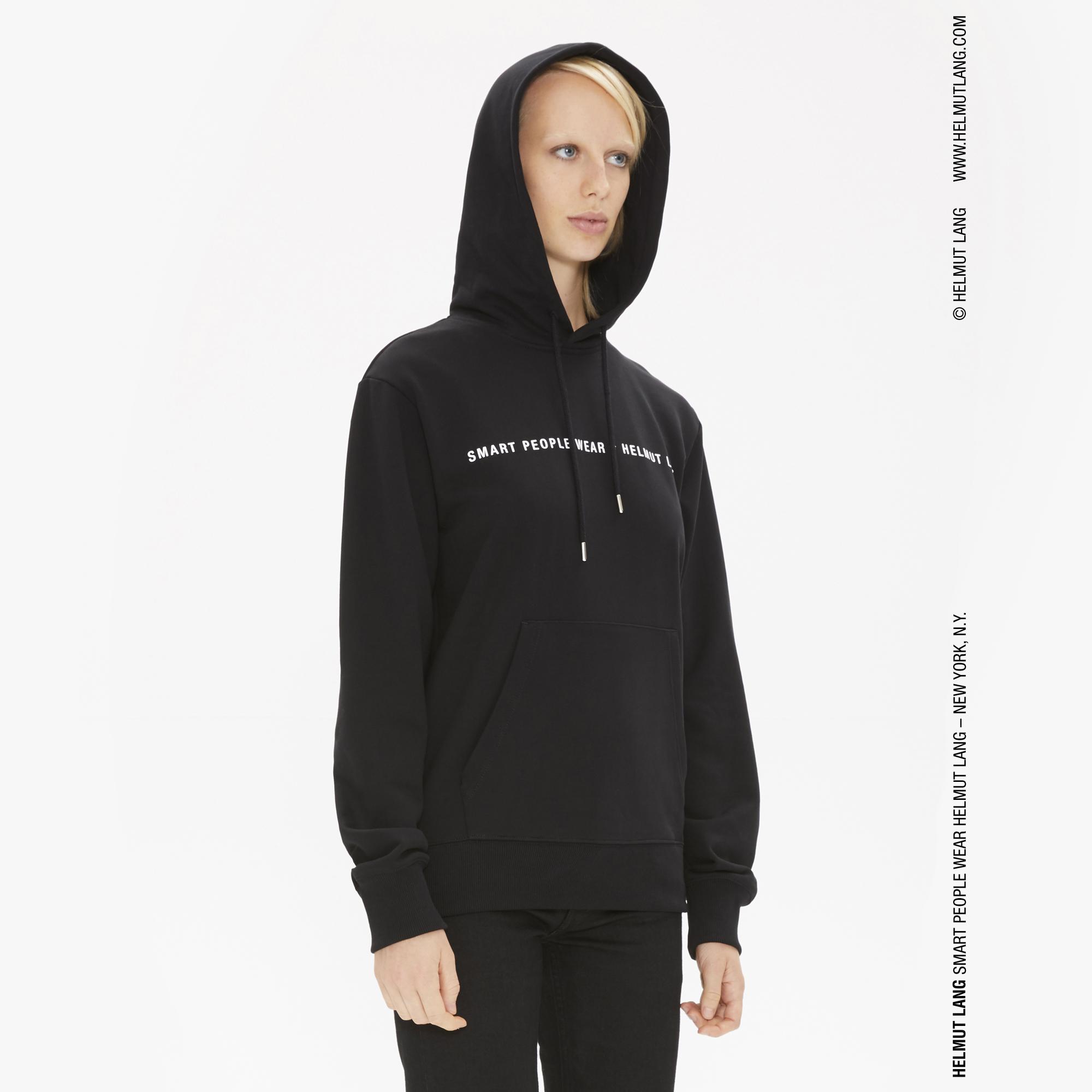 Helmut Lang Women's Smart People Hoodie in Black | WWW.HELMUTLANG.COM