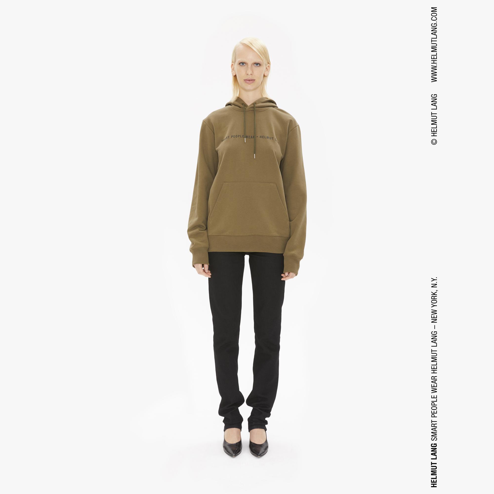smart people wear helmut lang hoodie