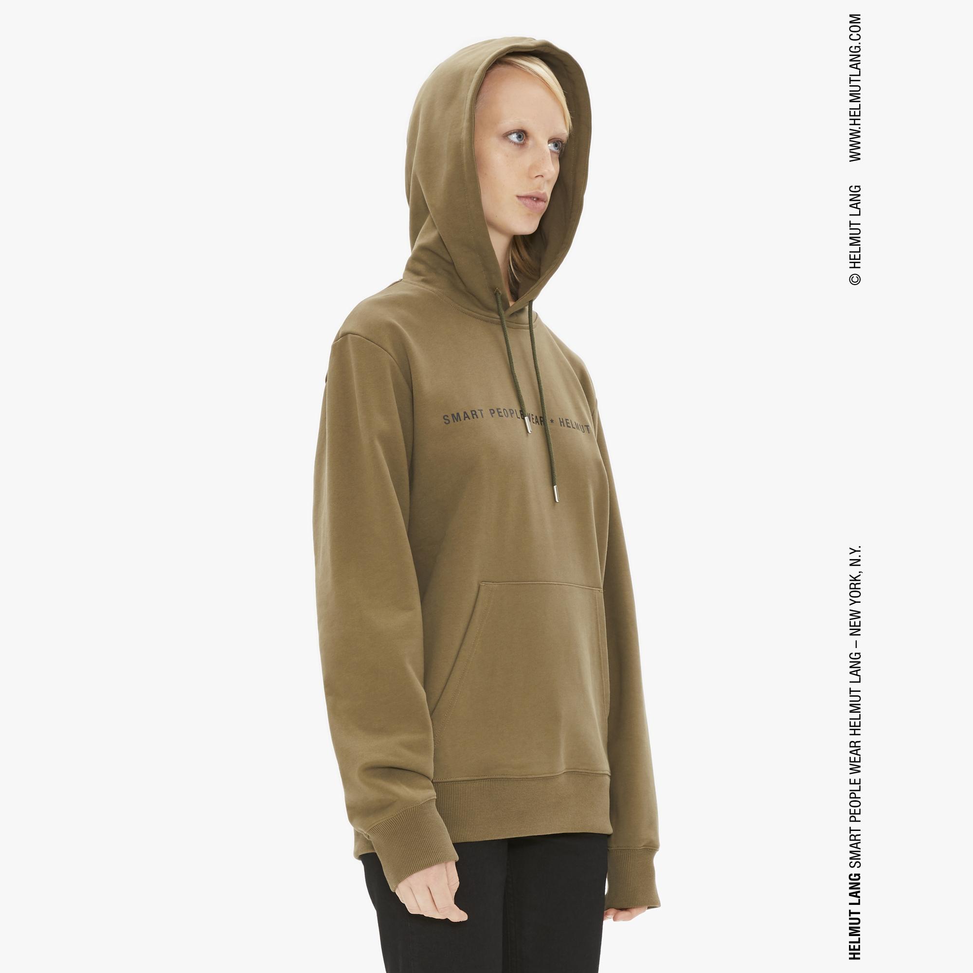 smart people wear helmut lang hoodie