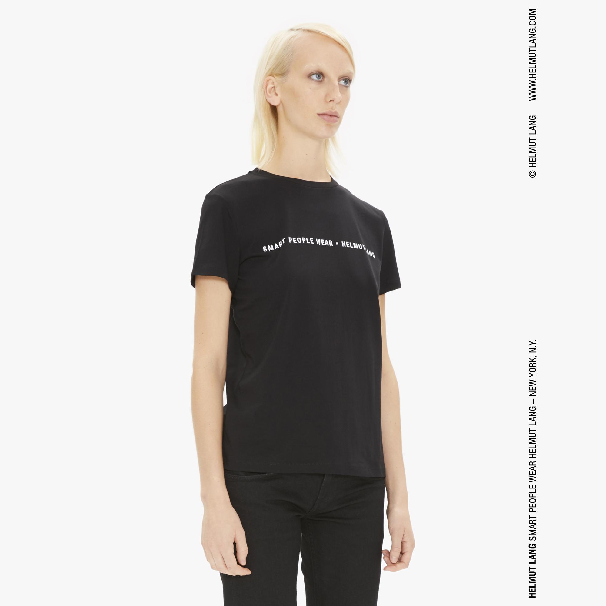 Helmut Lang Women's Smart People Short Sleeve T-shirt in black | WWW ...