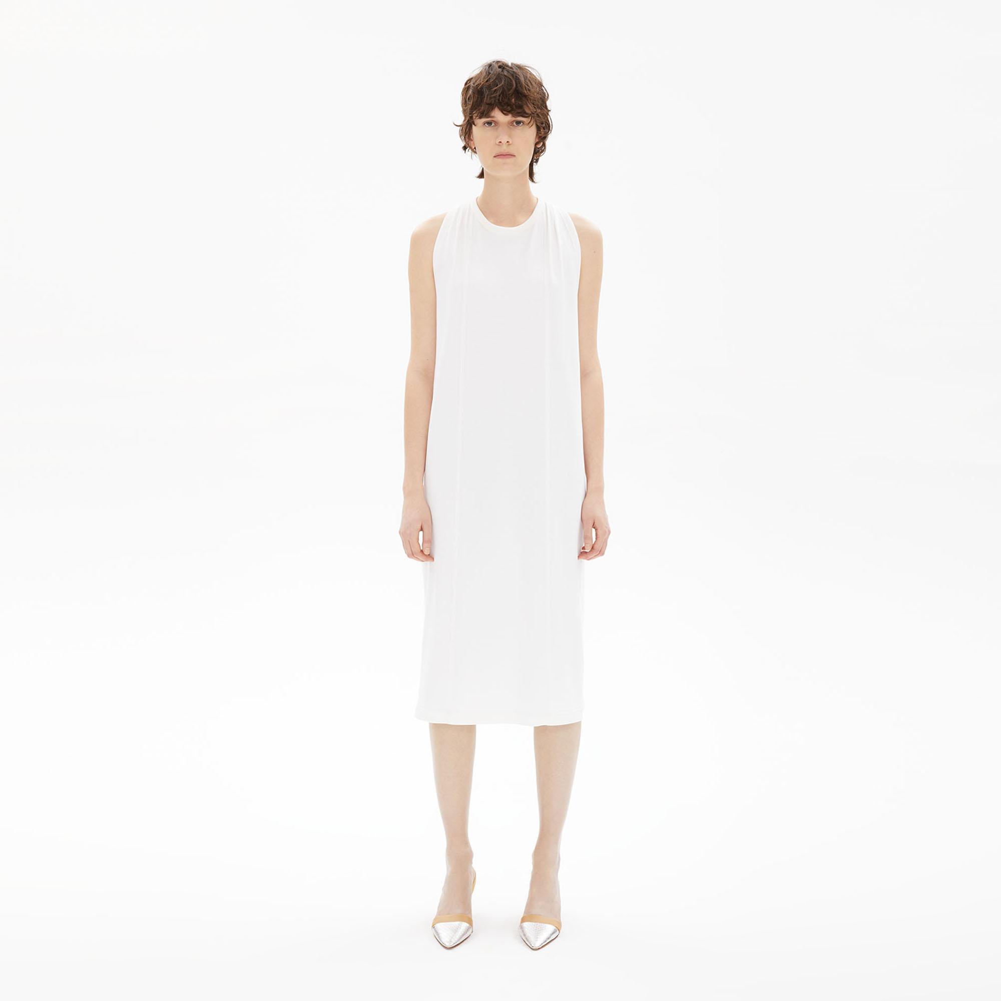 halter neck jersey dress