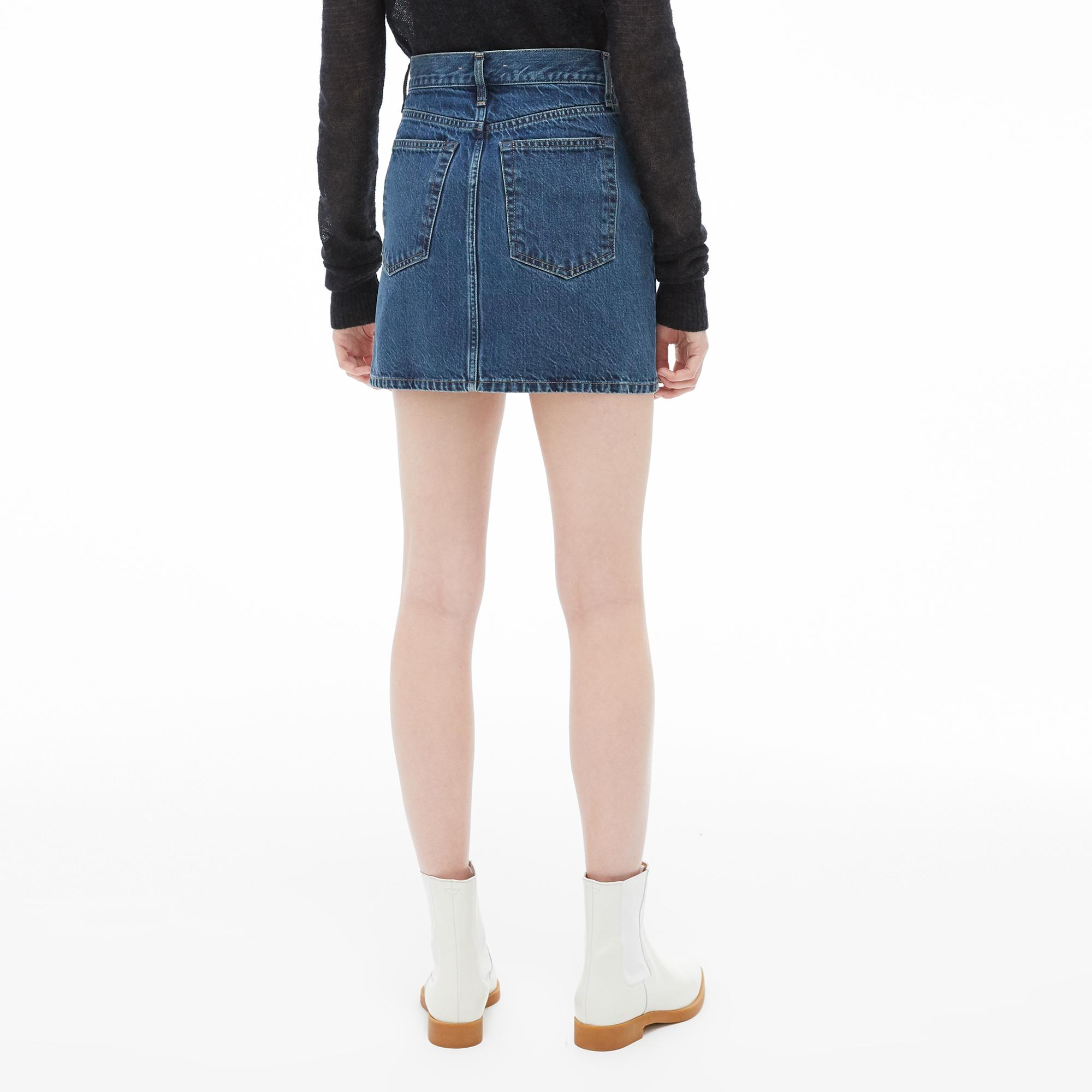 helmut lang denim skirt