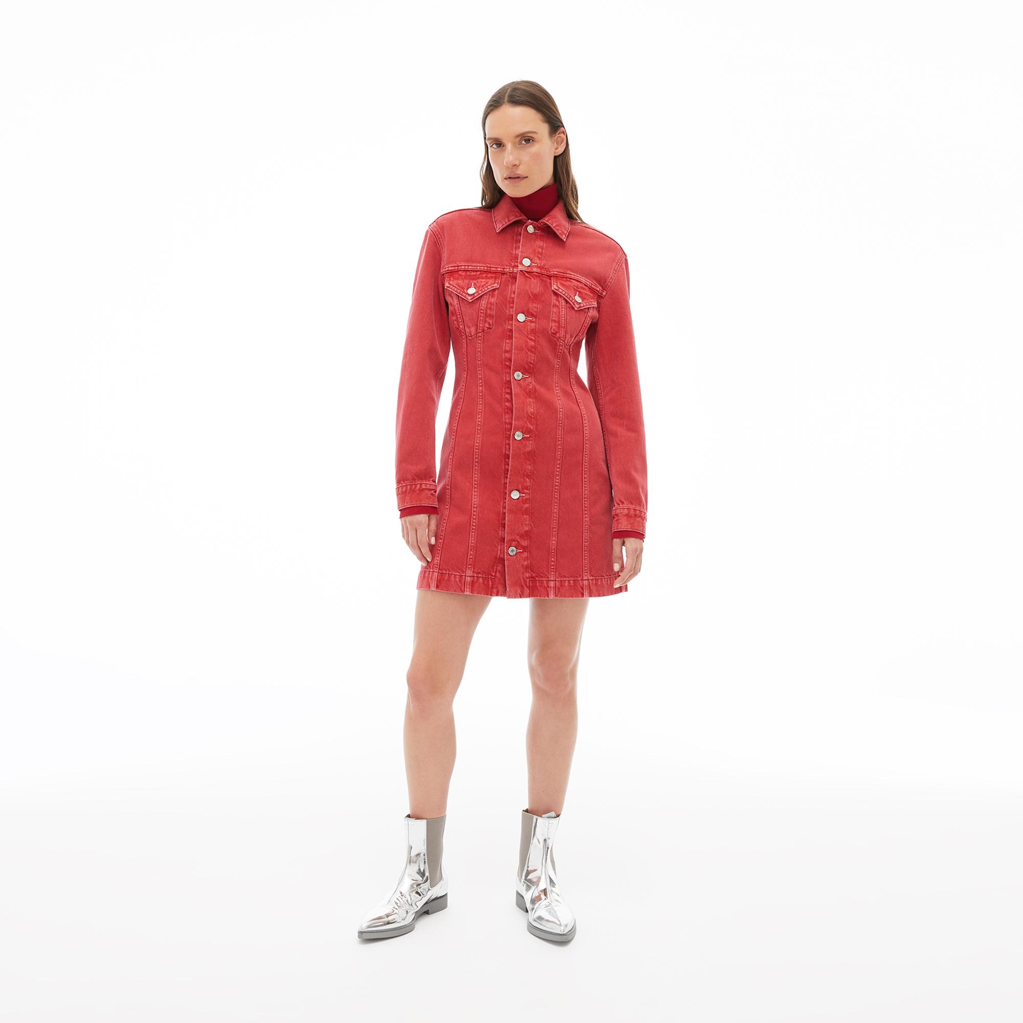 helmut lang red coat