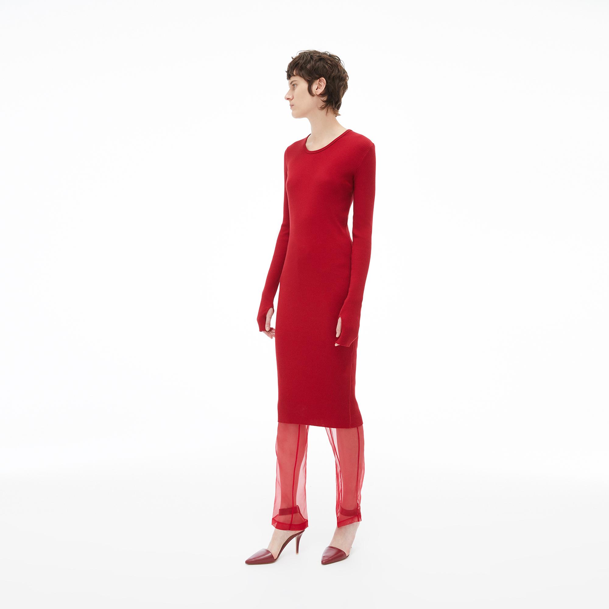 helmut lang red dress